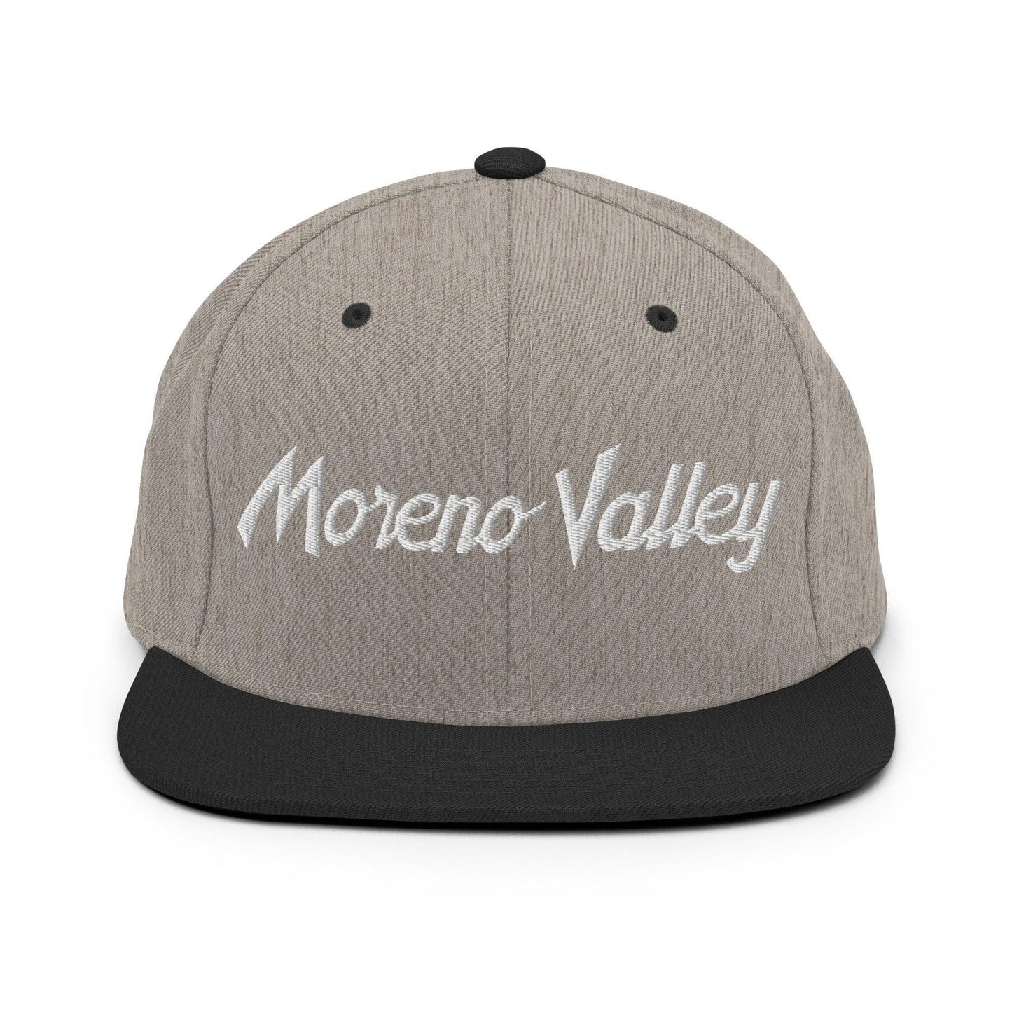 Moreno Valley Script Snapback Hat Heather/Black