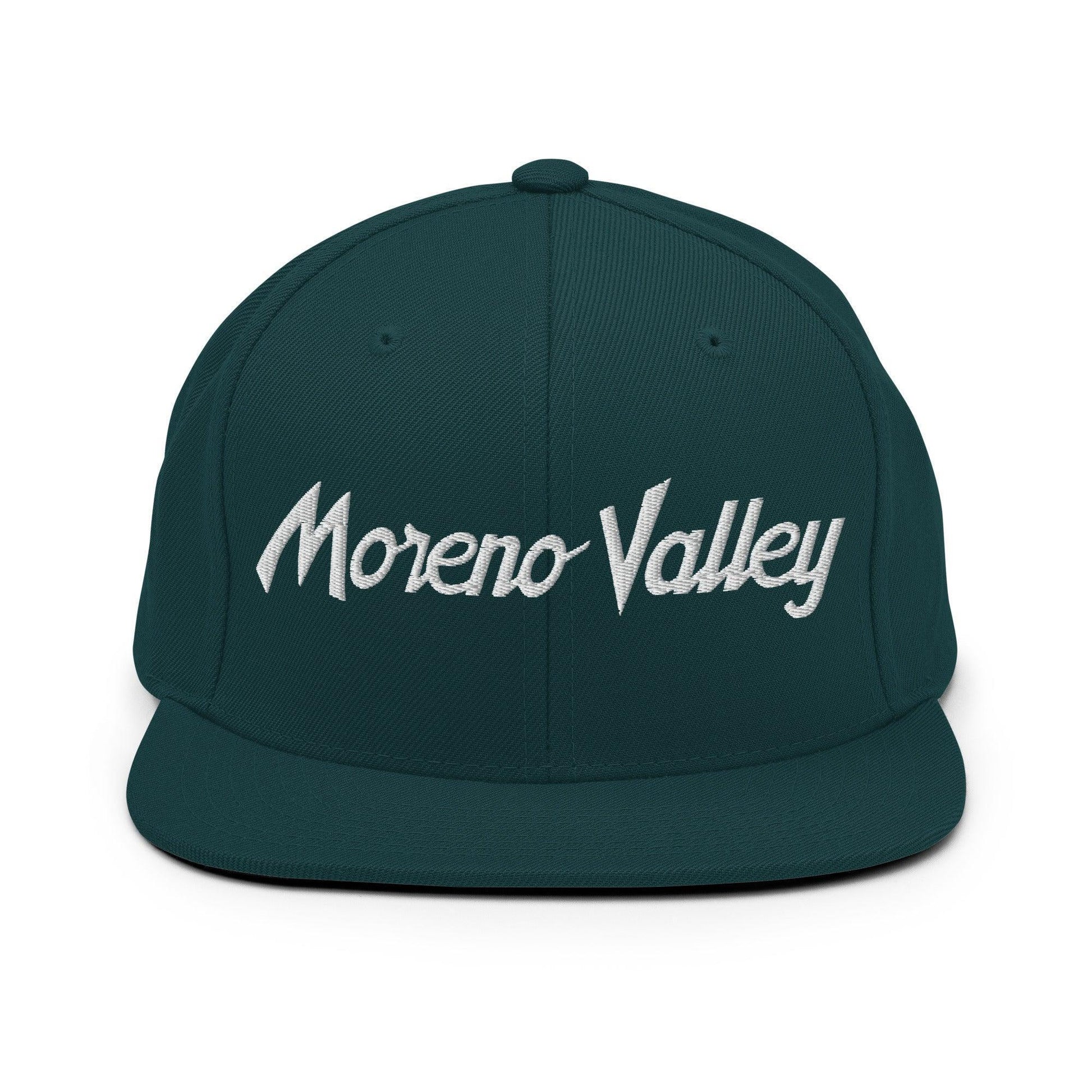 Moreno Valley Script Snapback Hat Spruce