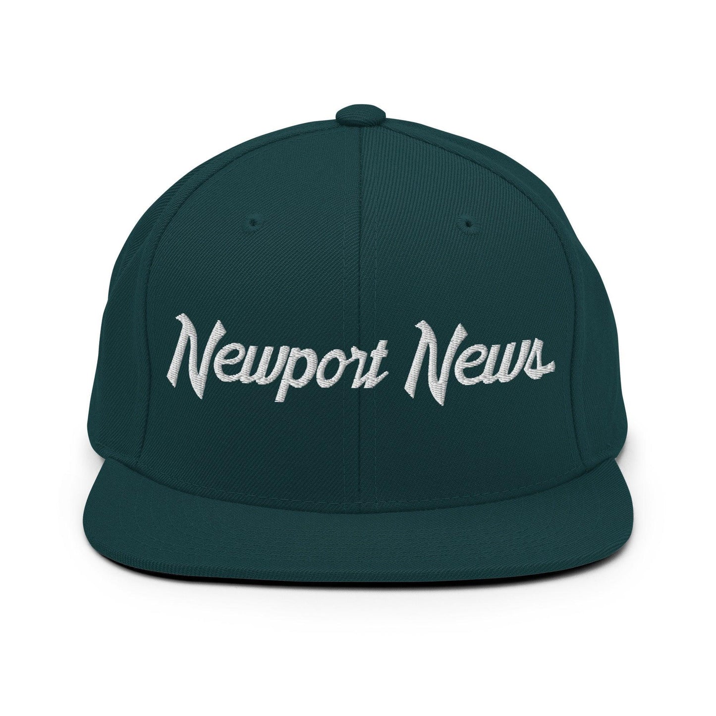 Newport News Script Snapback Hat Spruce