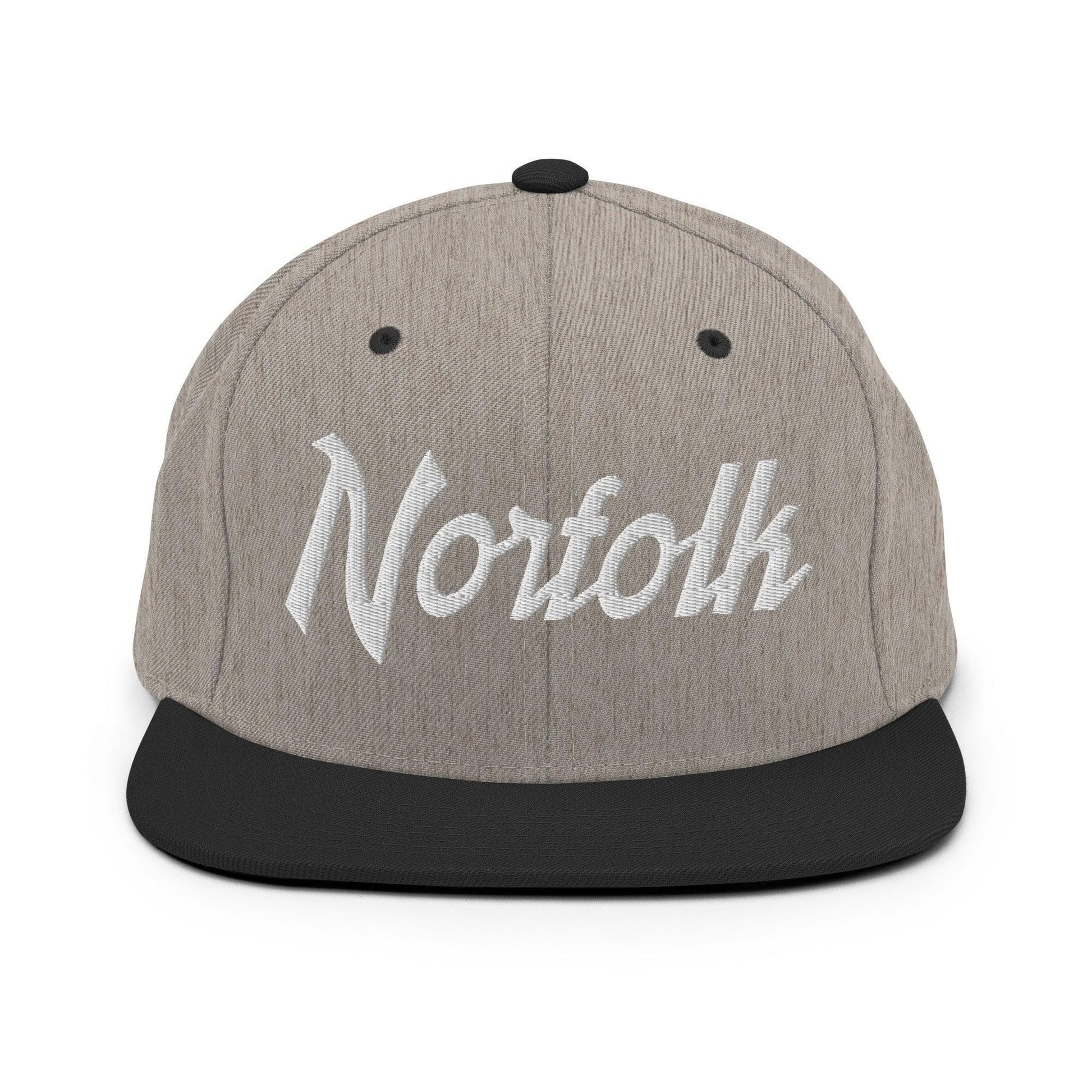 Norfolk Script Snapback Hat Heather/Black