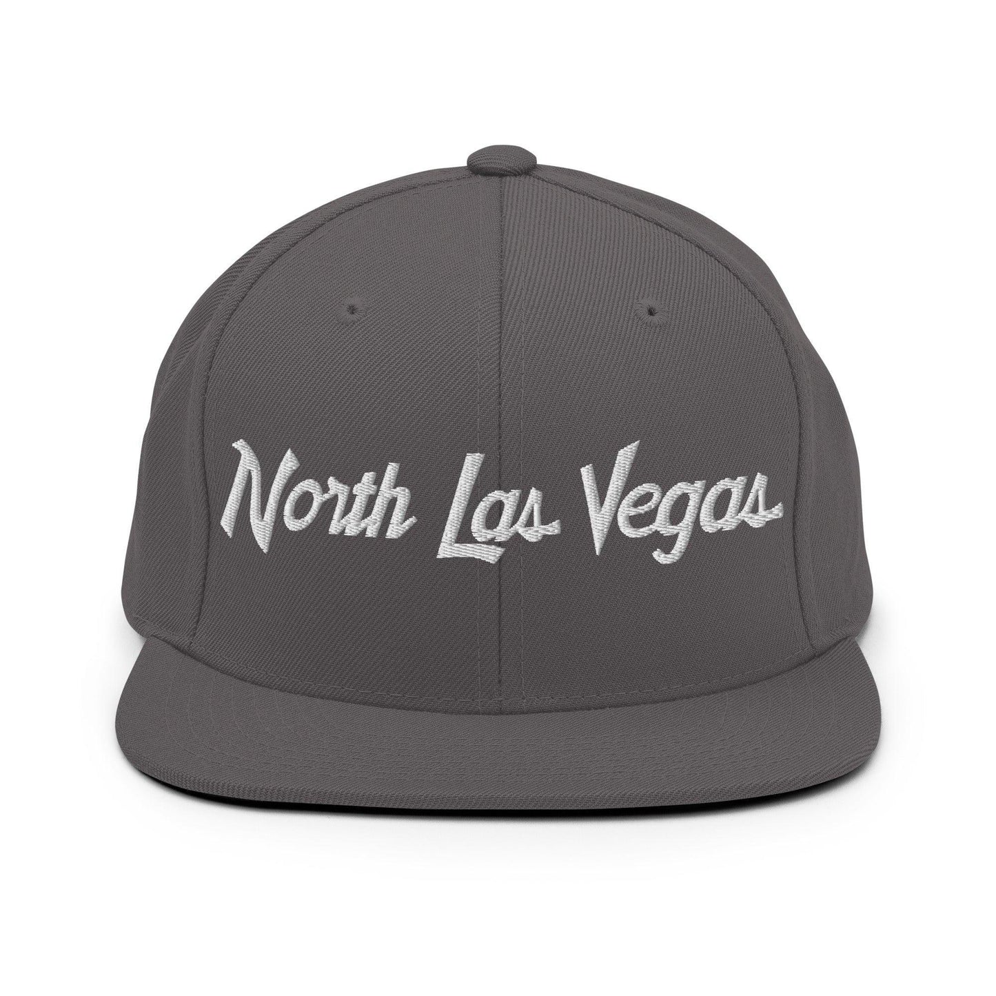 North Las Vegas Script Snapback Hat Dark Grey