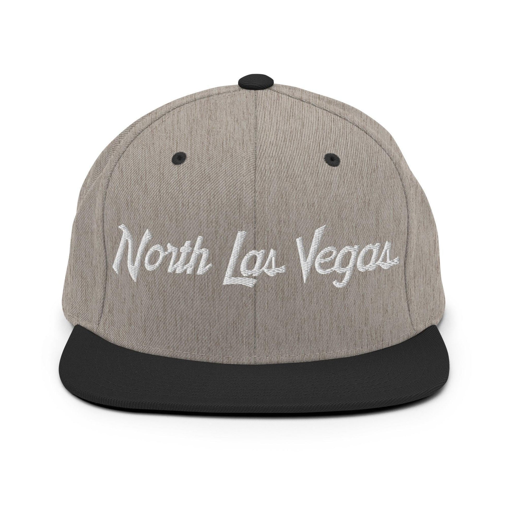 North Las Vegas Script Snapback Hat Heather/Black