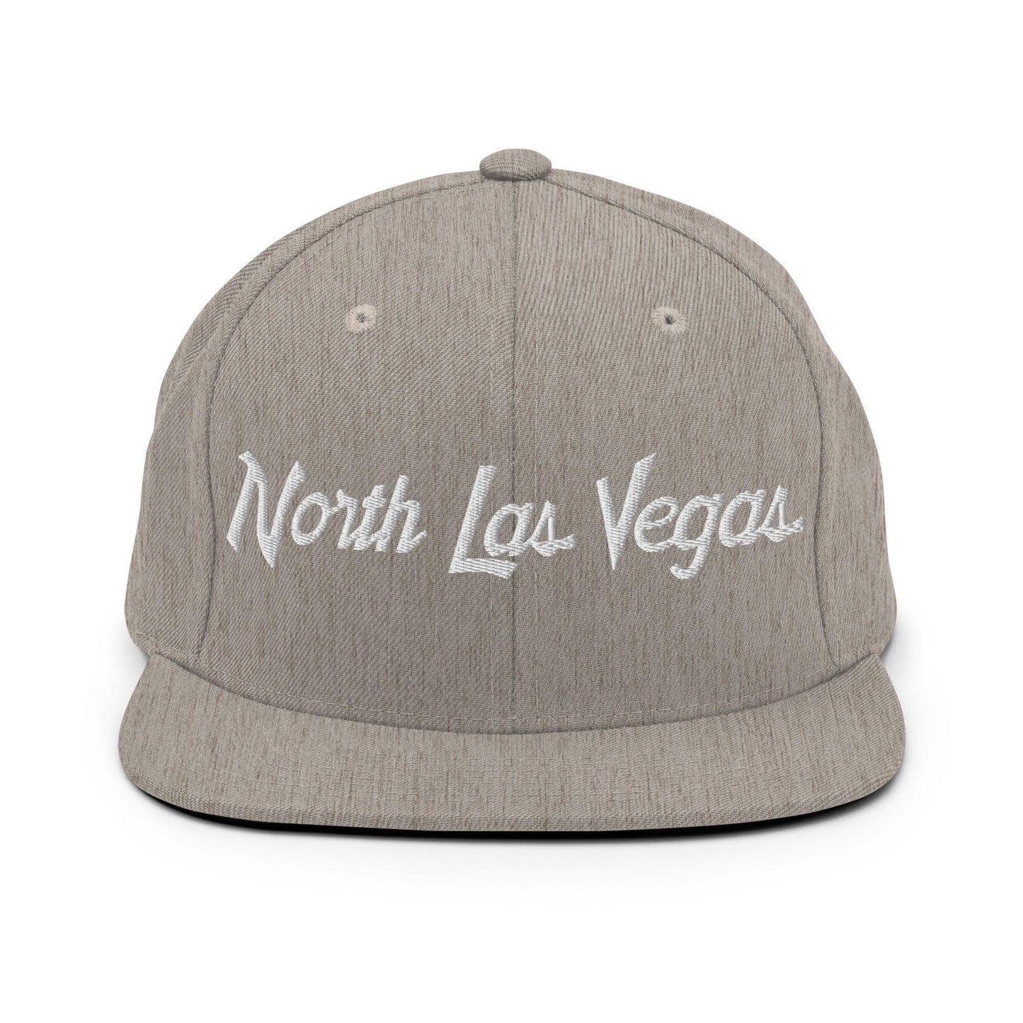 North Las Vegas Script Snapback Hat Heather Grey