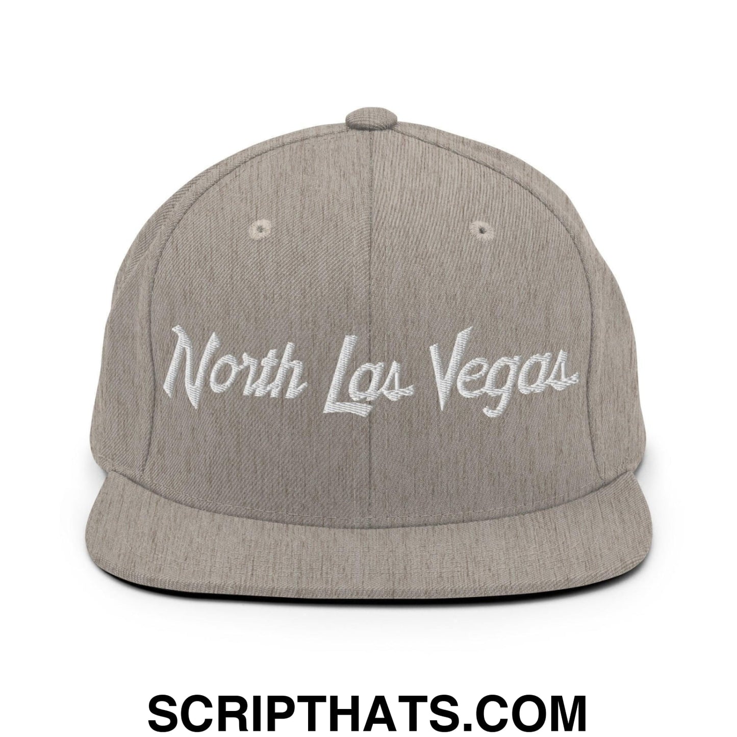 North Las Vegas Script Snapback Hat Heather Grey