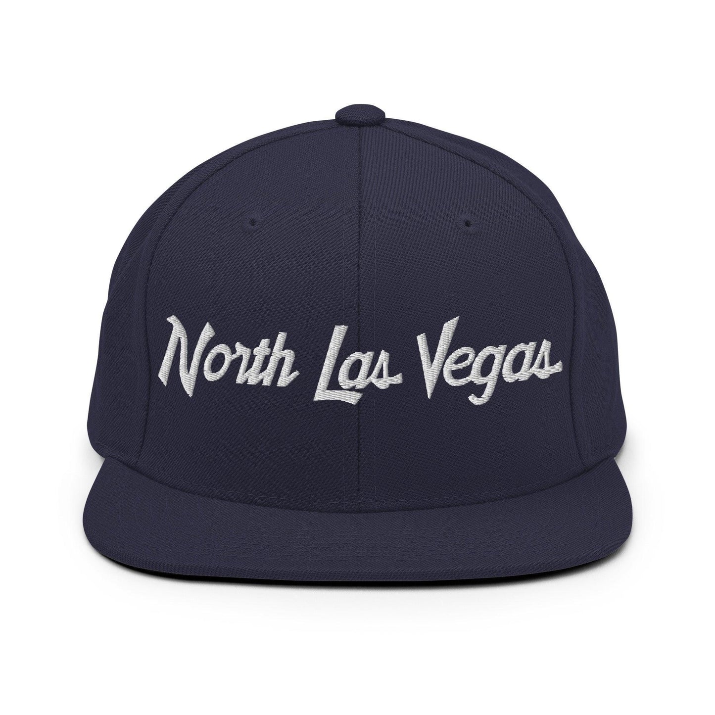 North Las Vegas Script Snapback Hat Navy