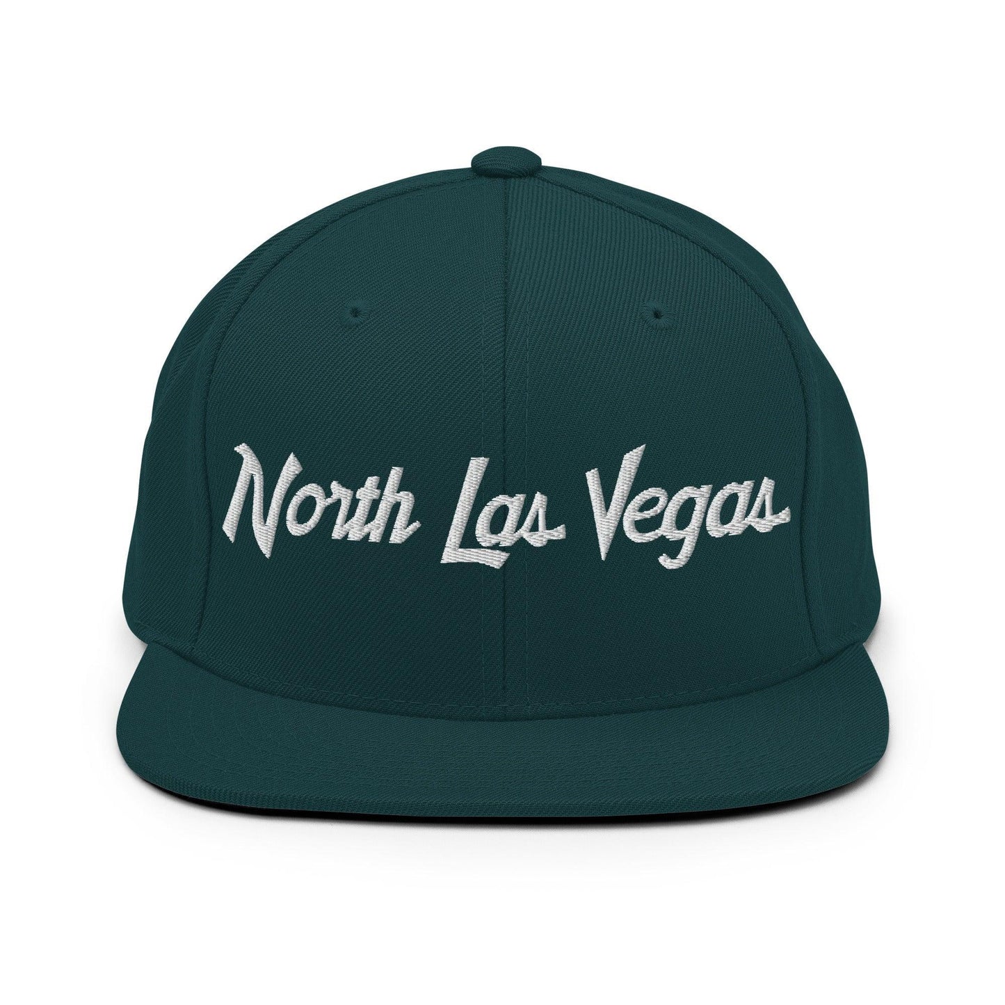 North Las Vegas Script Snapback Hat Spruce
