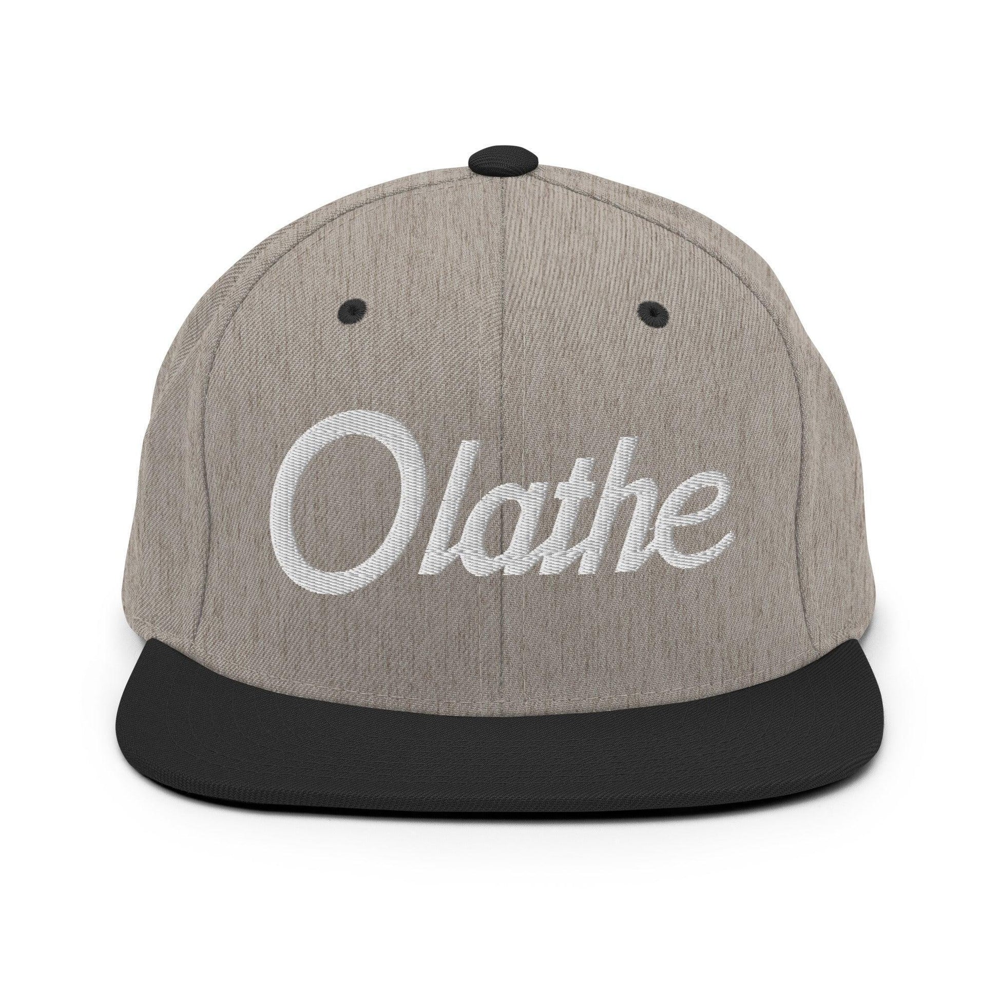Olathe Script Snapback Hat Heather/Black