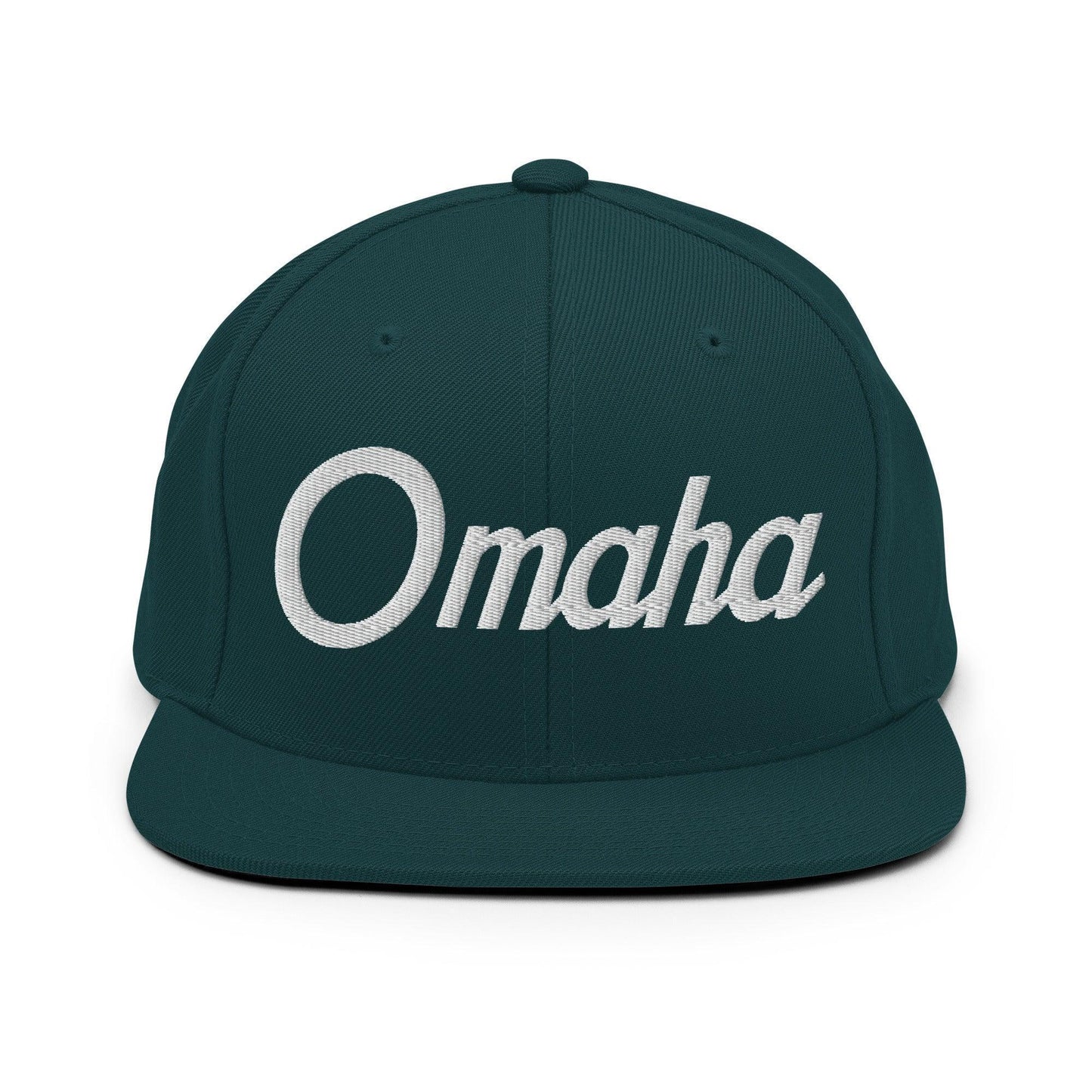 Omaha Script Snapback Hat Spruce
