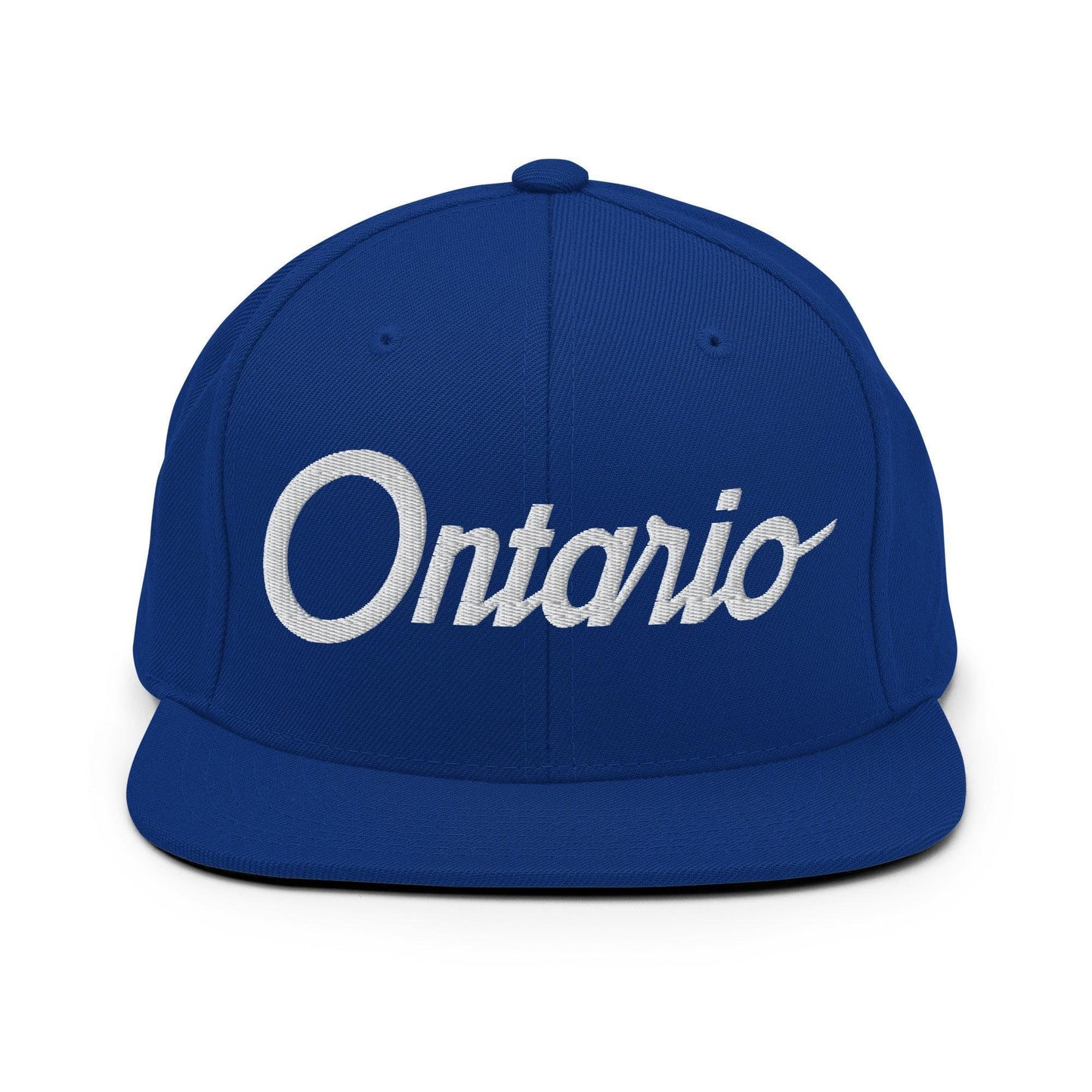 Ontario Script Snapback Hat Royal Blue