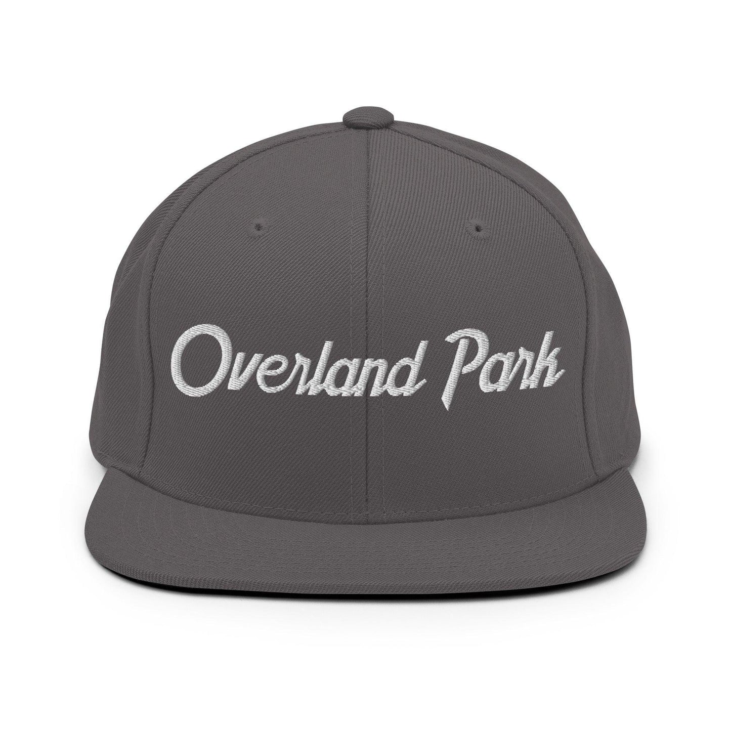 Overland Park Script Snapback Hat Dark Grey
