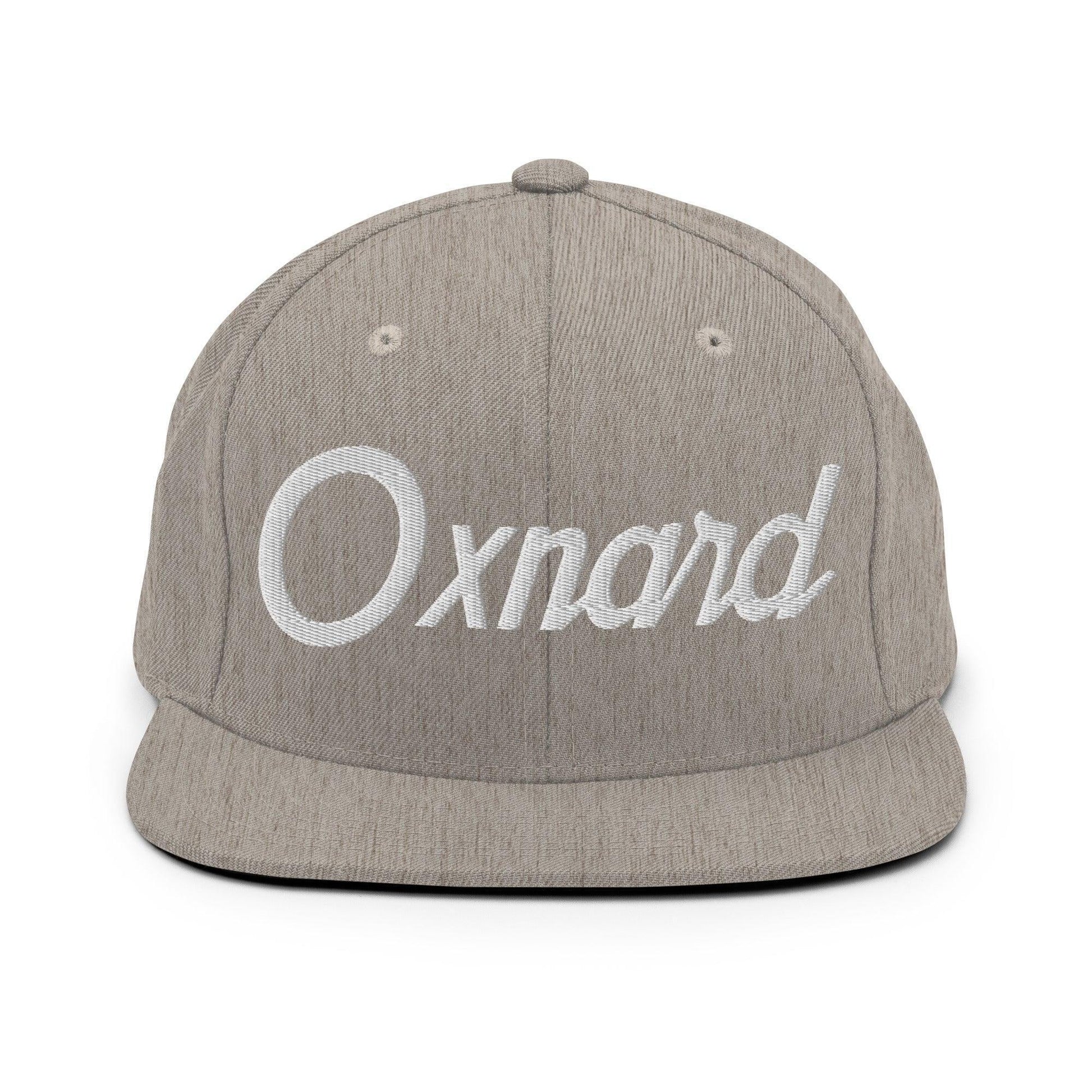 Oxnard Script Snapback Hat Heather Grey