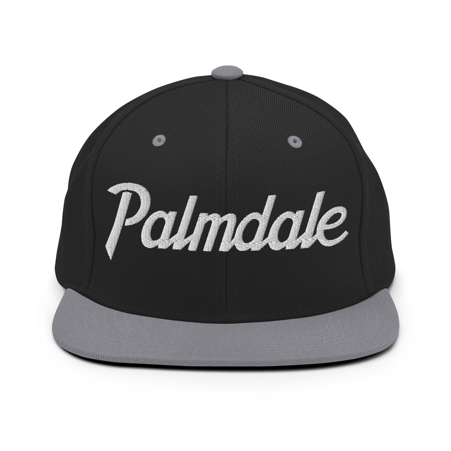 Palmdale Script Snapback Hat Black/ Silver