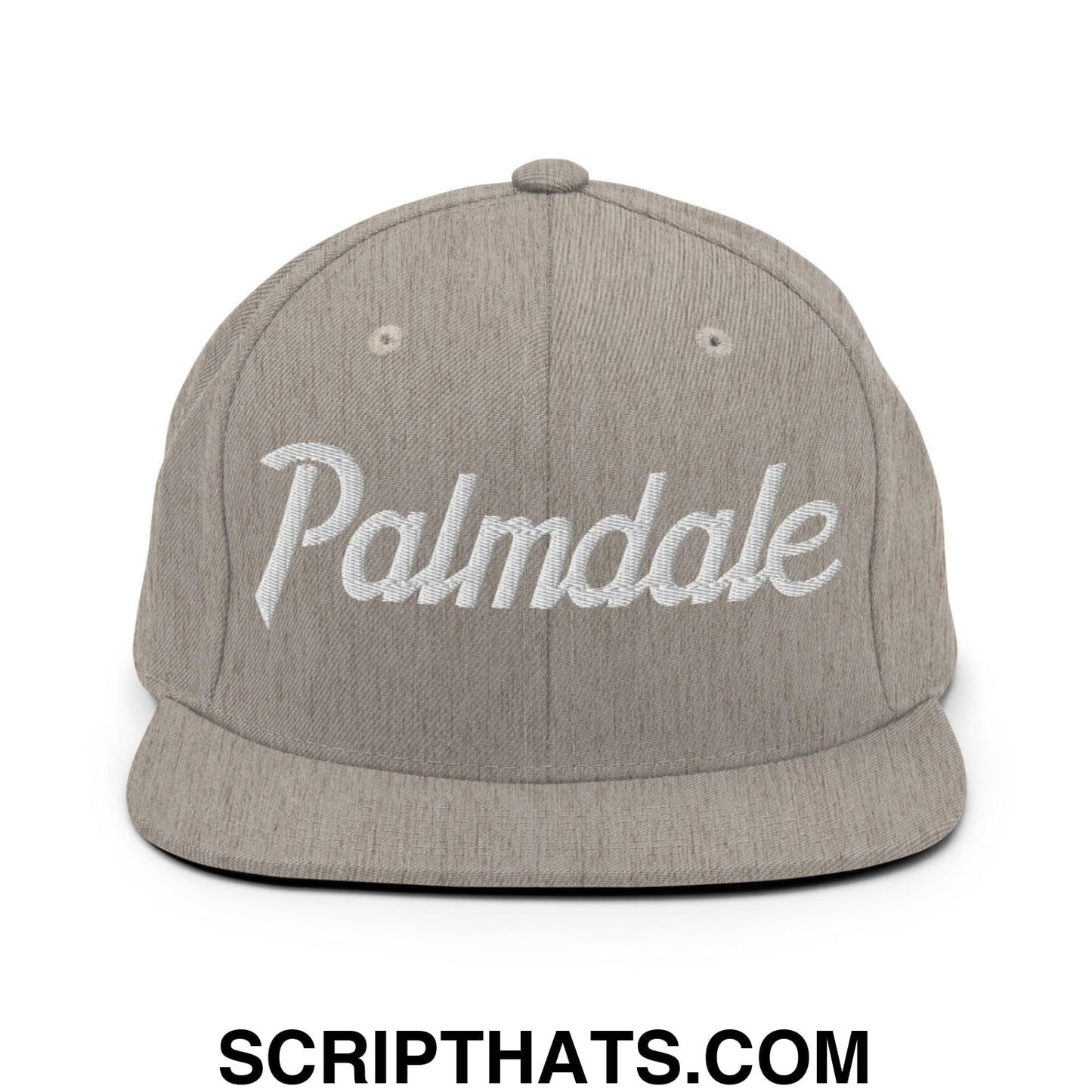 Palmdale Script Snapback Hat Heather Grey