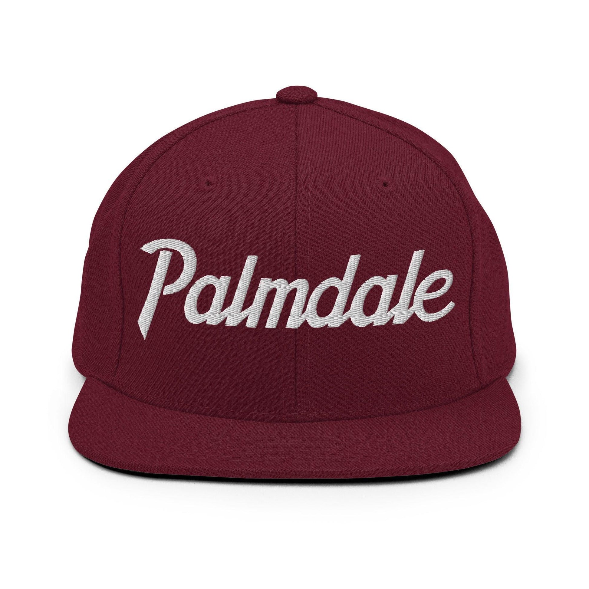 Palmdale Script Snapback Hat Maroon