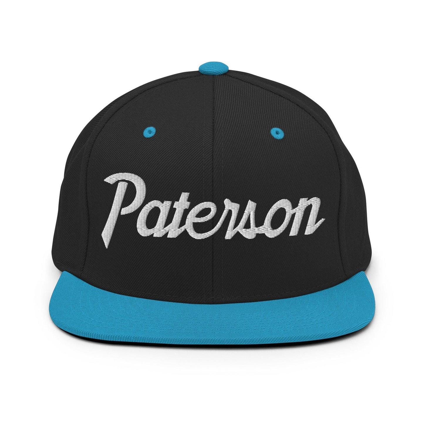 Paterson Script Snapback Hat Black/ Teal