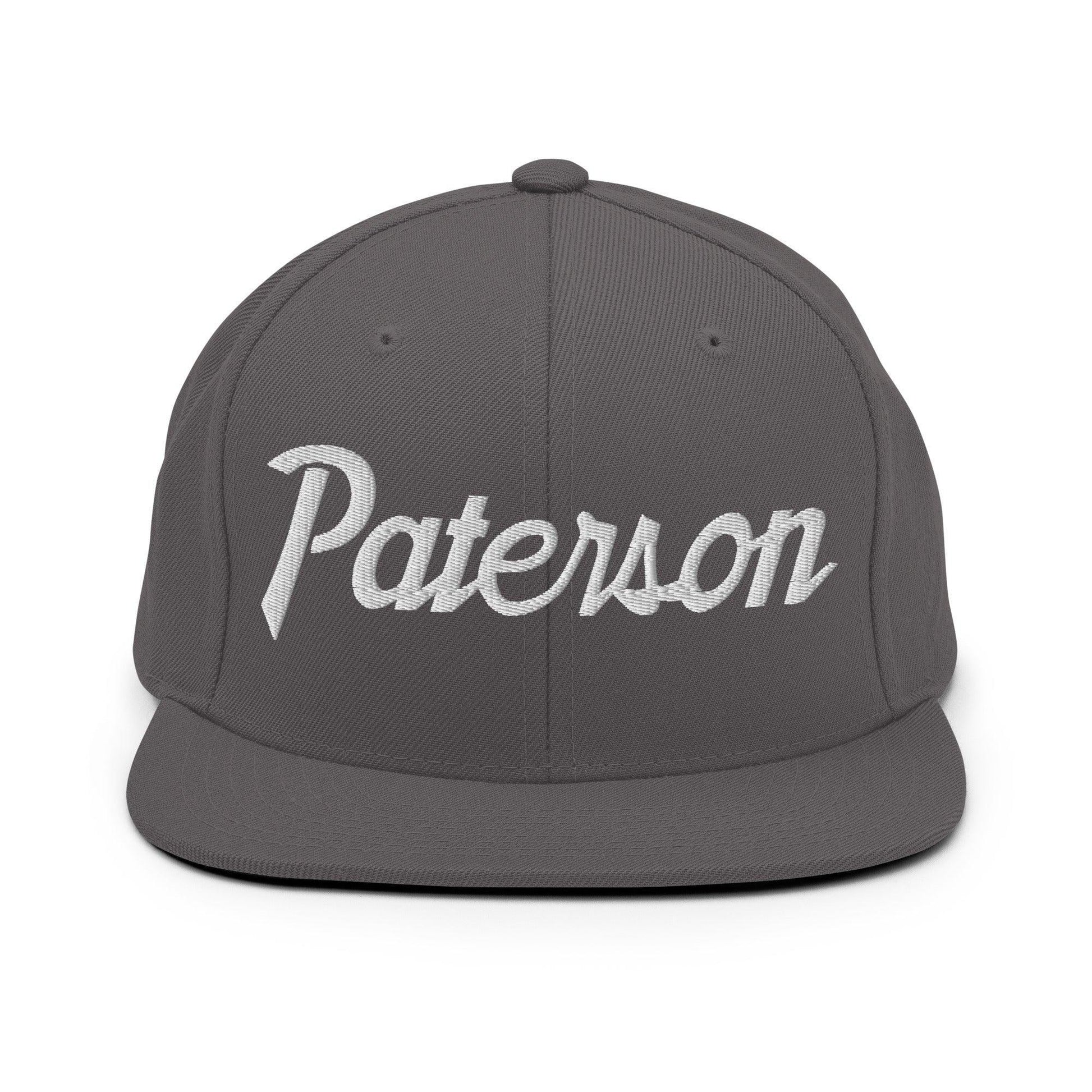 Paterson Script Snapback Hat Dark Grey