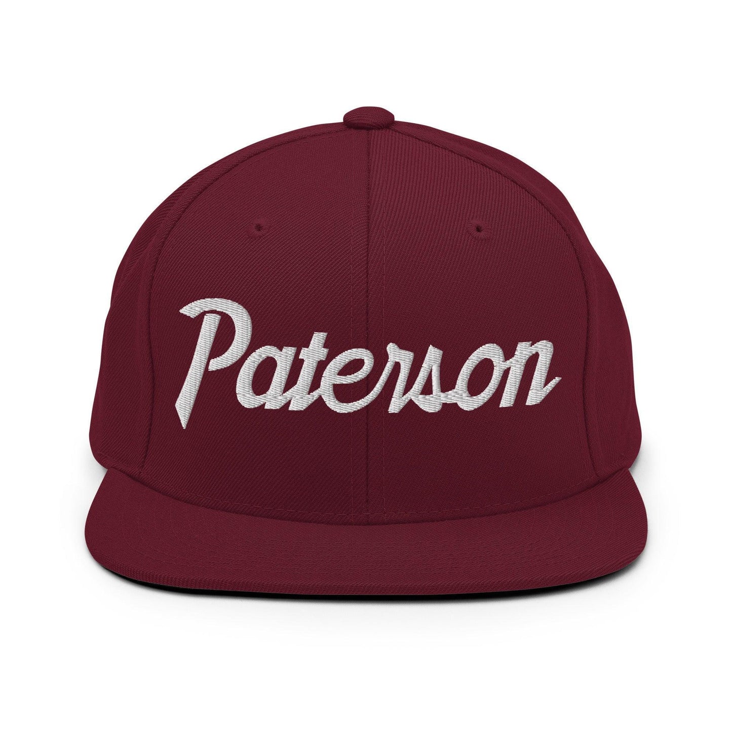 Paterson Script Snapback Hat Maroon