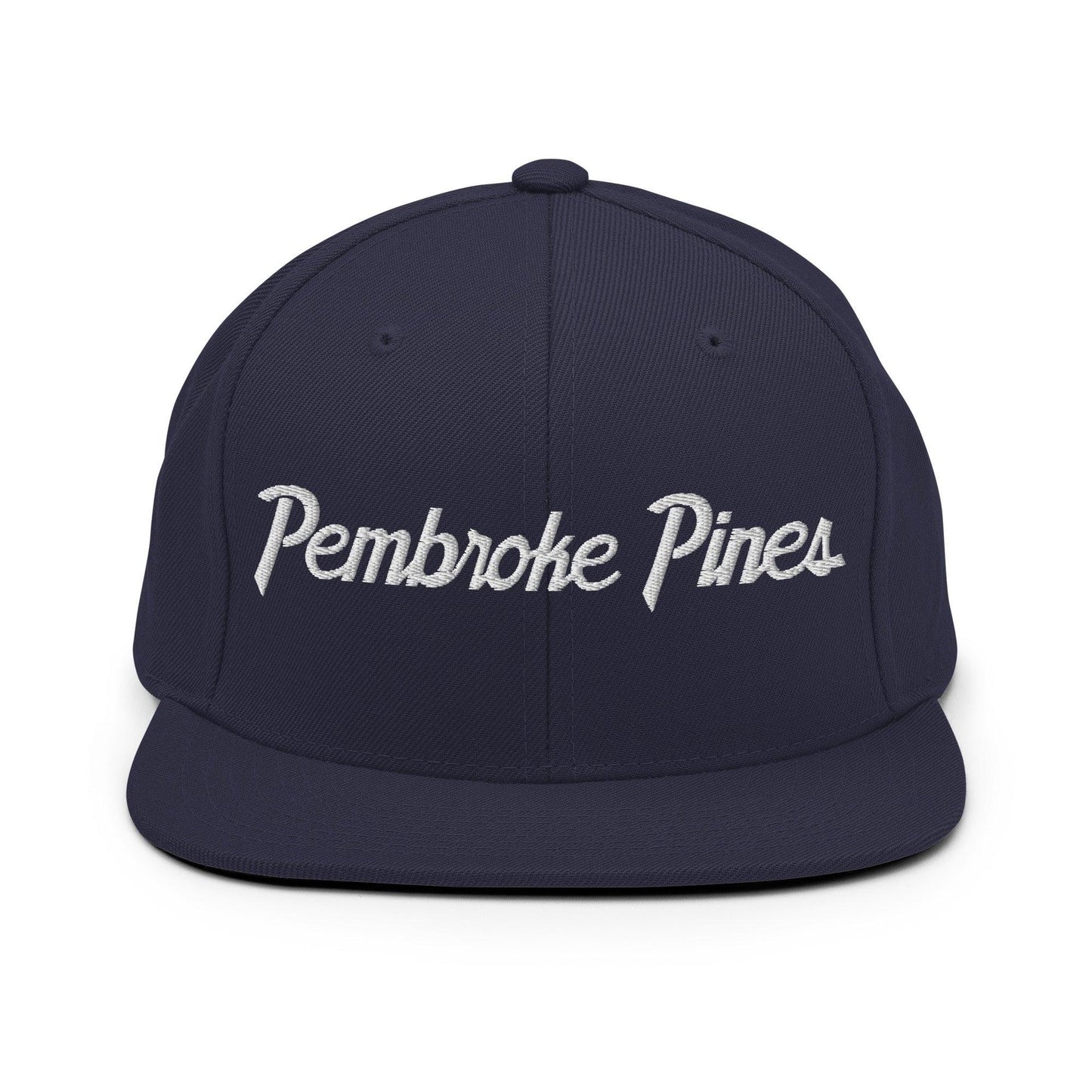 Pembroke Pines Script Snapback Hat Navy