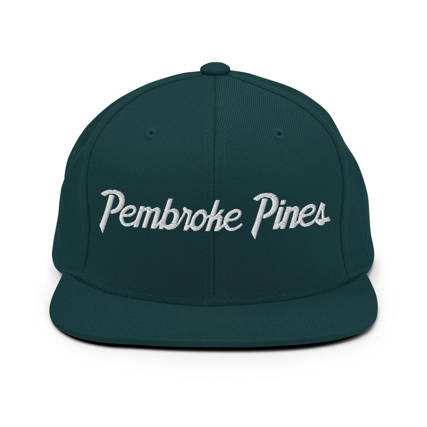 Pembroke Pines Script Snapback Hat Spruce