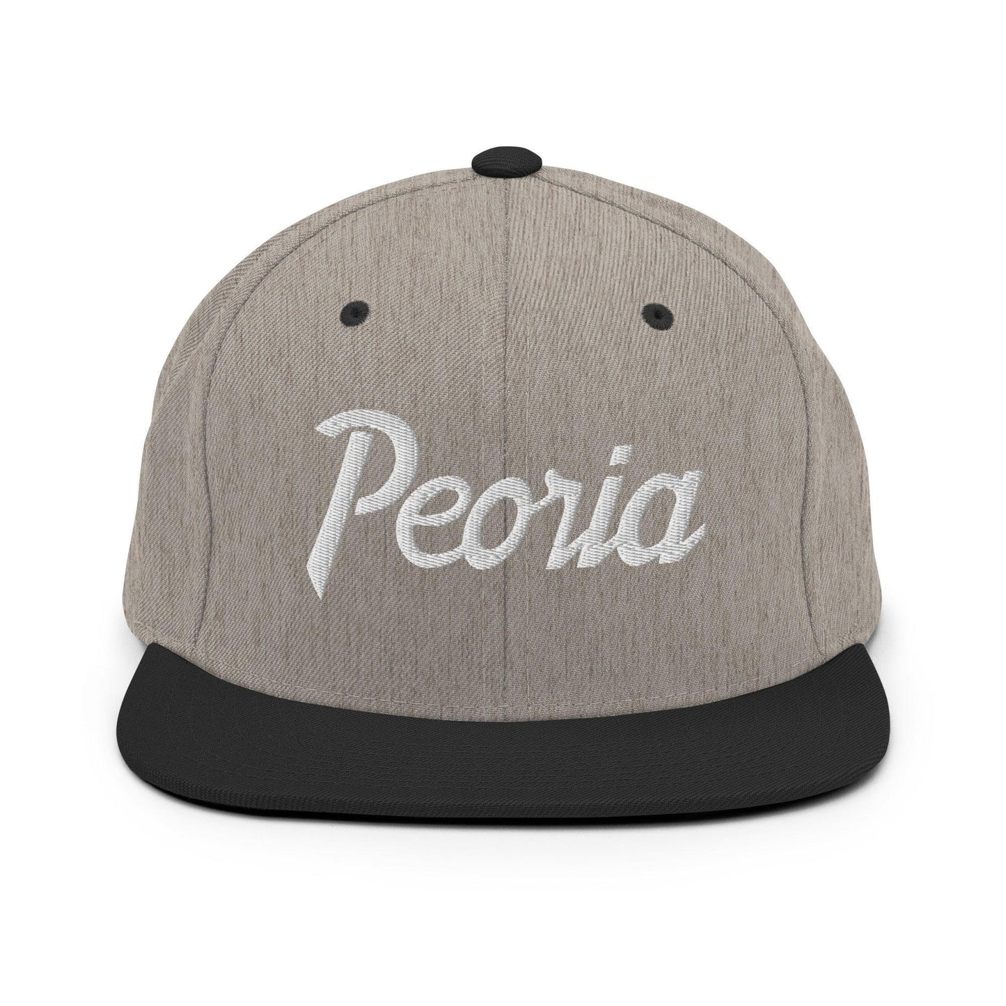 Peoria Script Snapback Hat Heather/Black