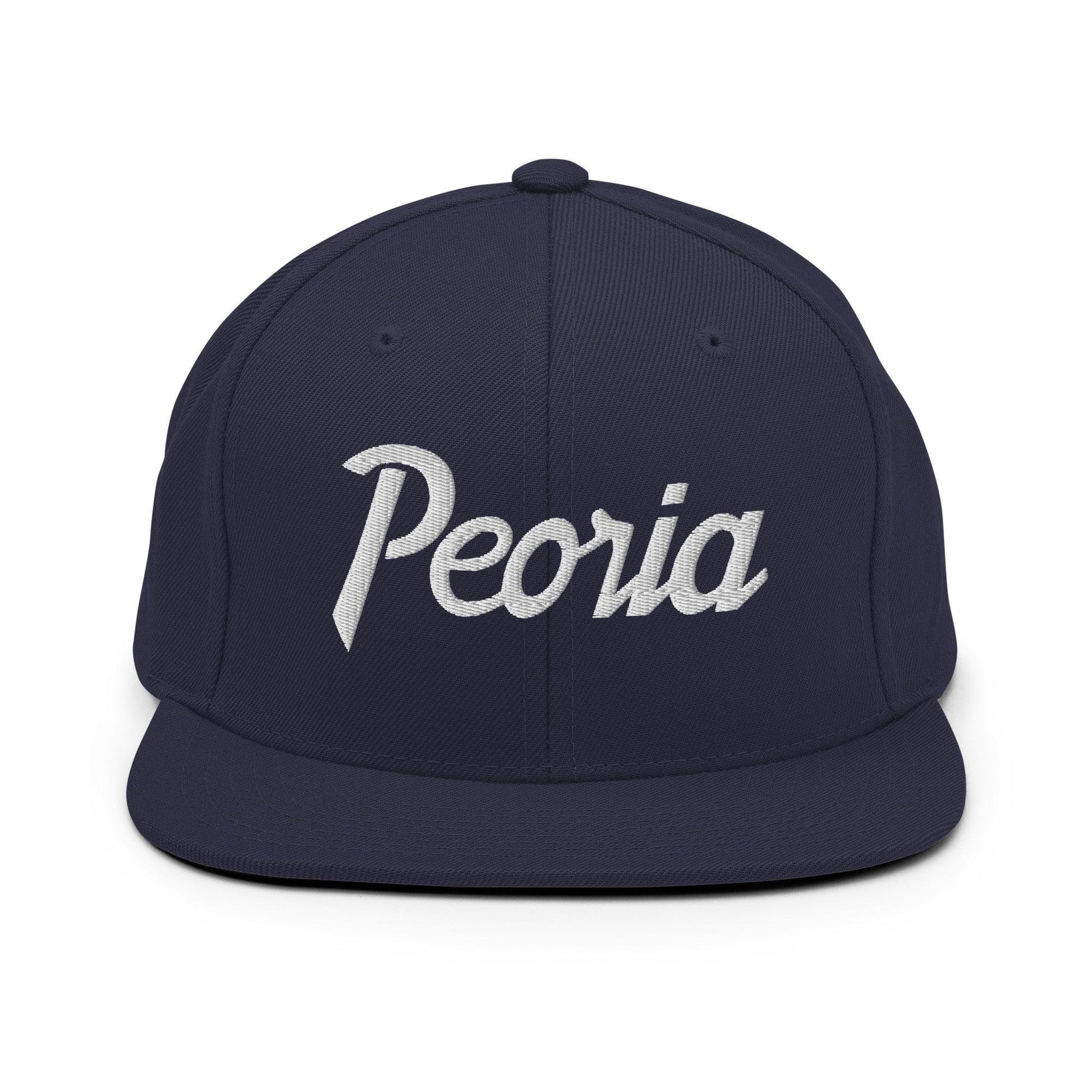 Peoria Script Snapback Hat Navy