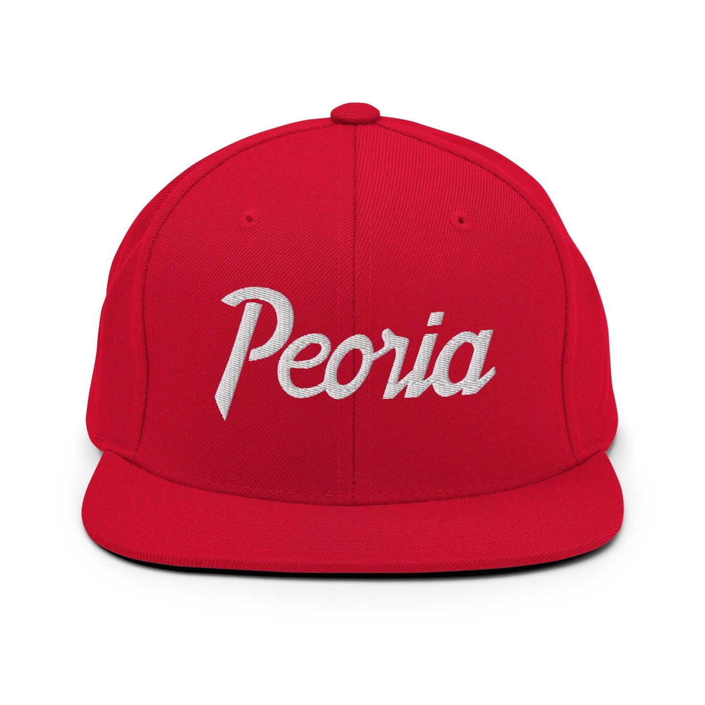 Peoria Script Snapback Hat Red