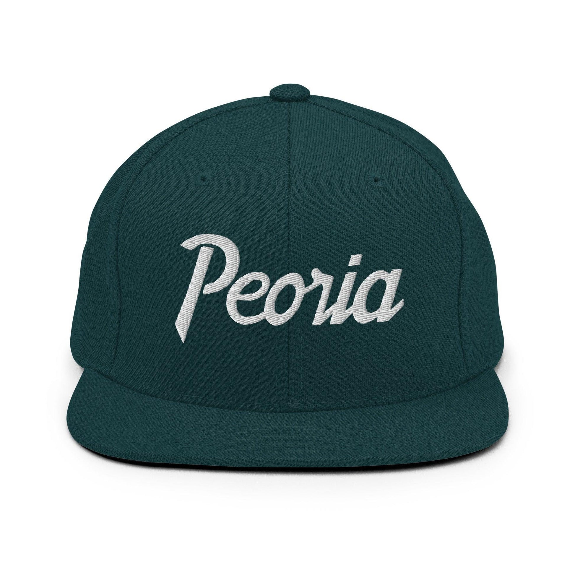 Peoria Script Snapback Hat Spruce