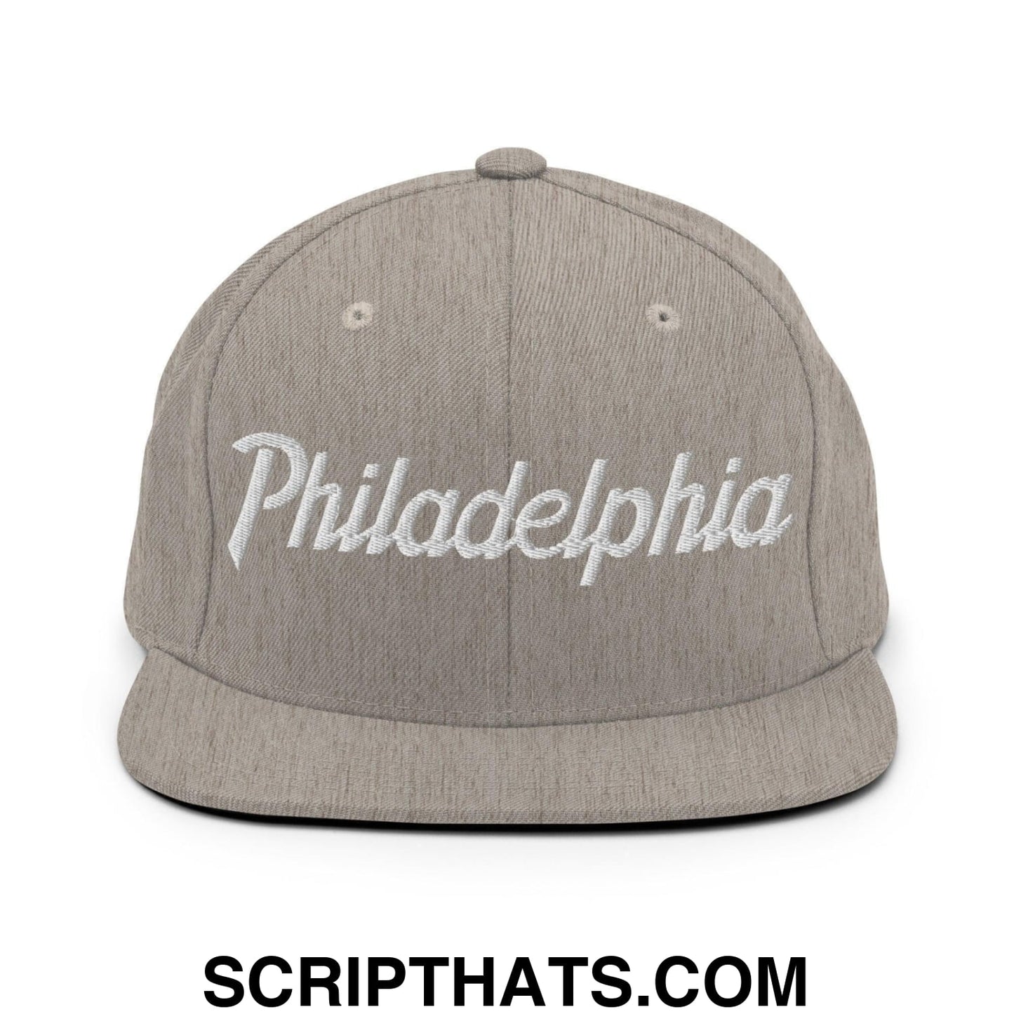 Philadelphia Script Snapback Hat Heather Grey
