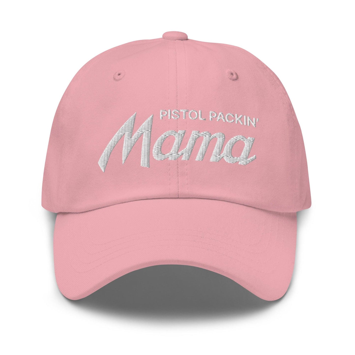 Pistol Packin' Mama Script Dad Hat Pink