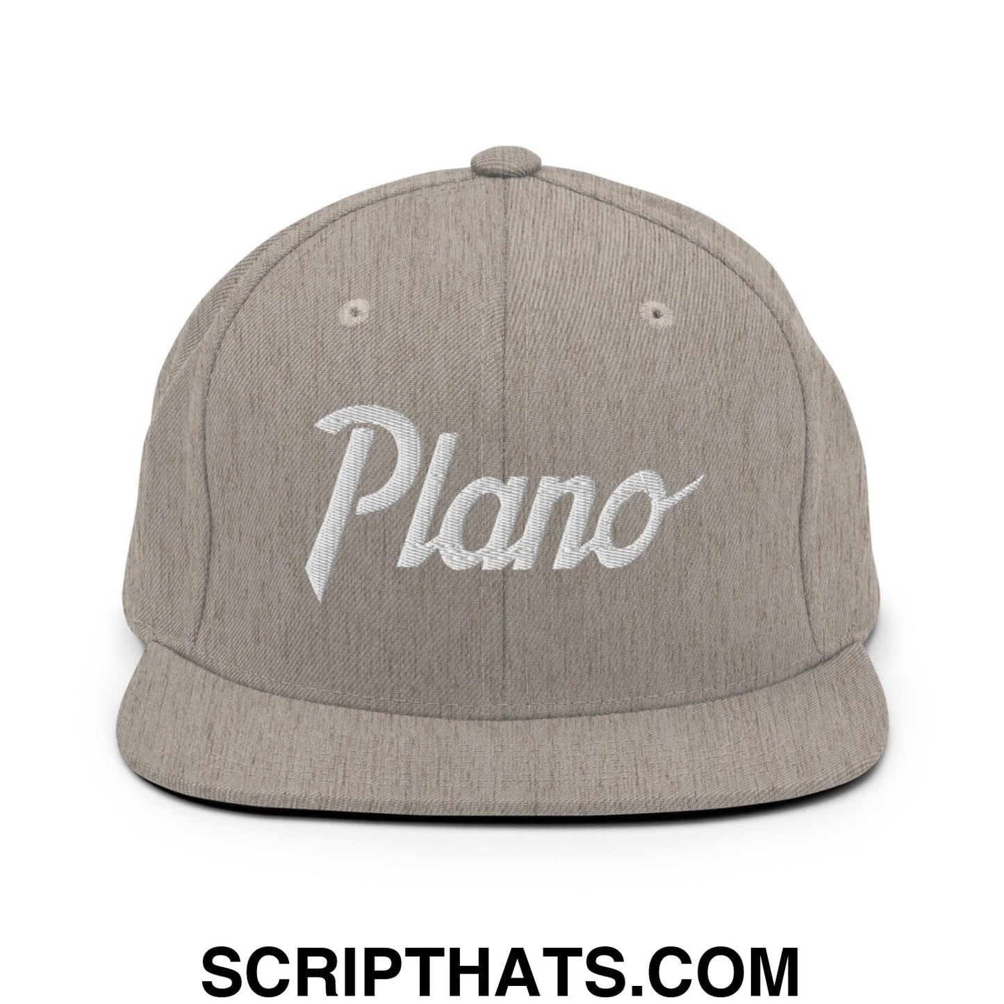 Plano Script Snapback Hat Heather Grey