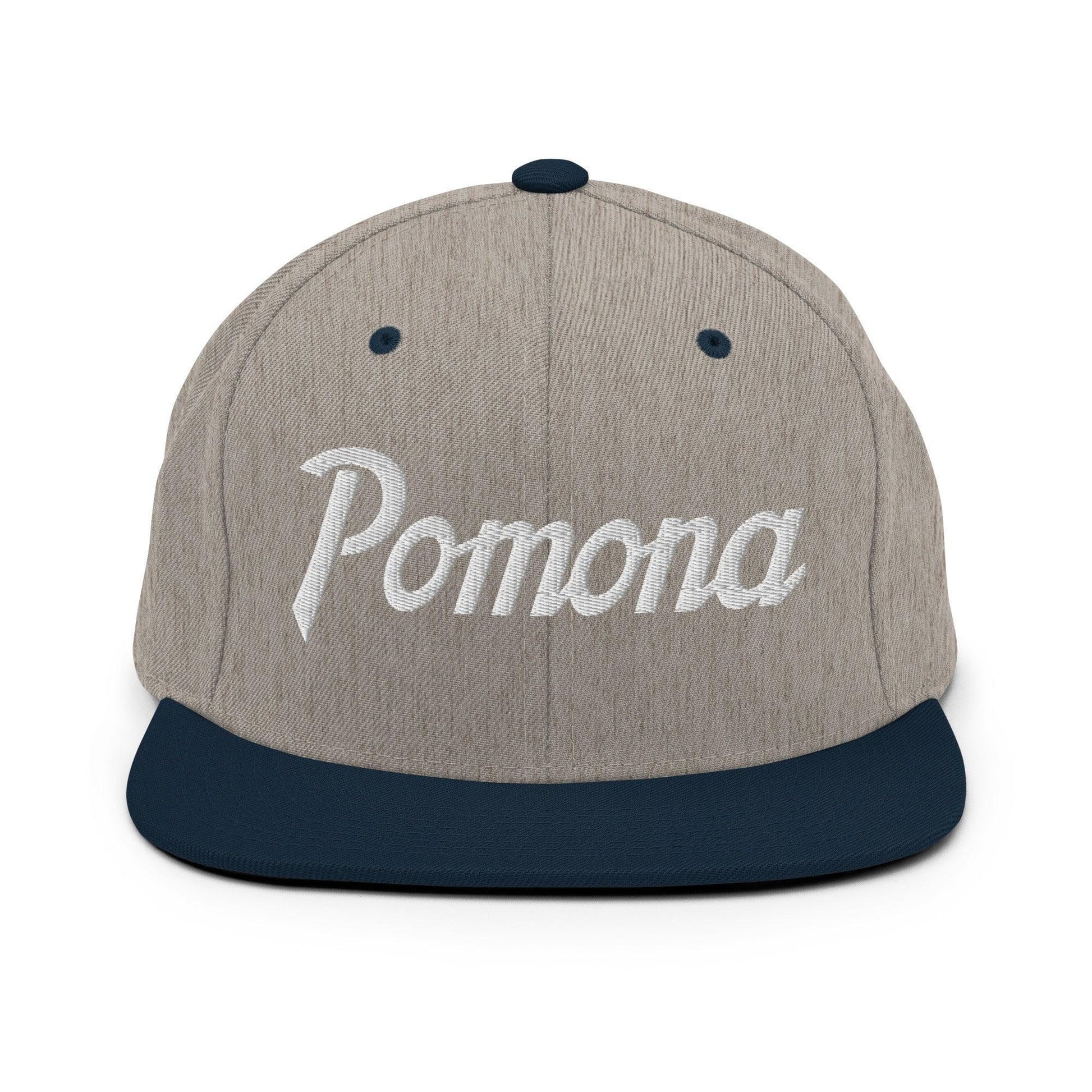 Pomona Snapback Hat Heather Grey/ Navy