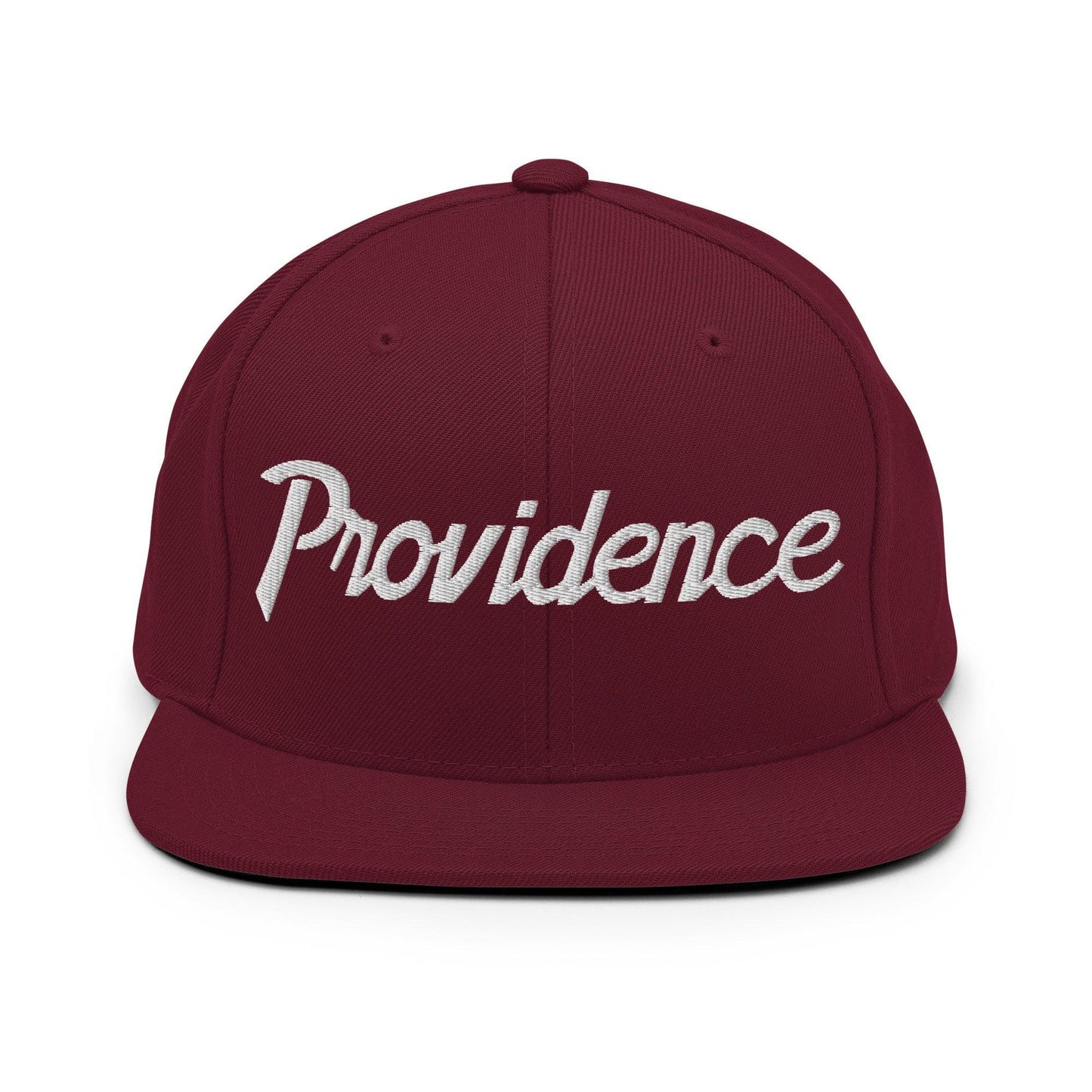 Providence Script Snapback Hat Maroon