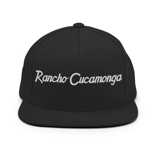 Rancho Cucamonga Script Snapback Hat Black