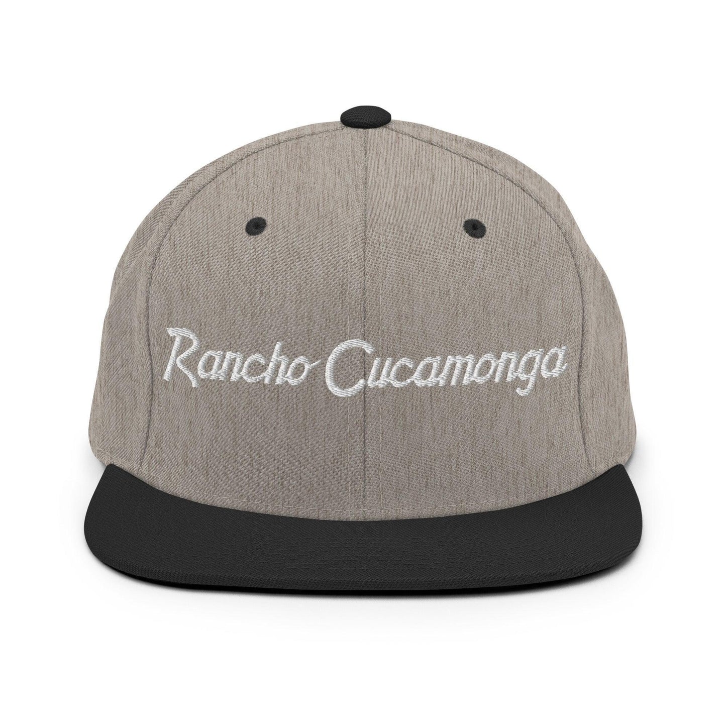 Rancho Cucamonga Script Snapback Hat Heather/Black