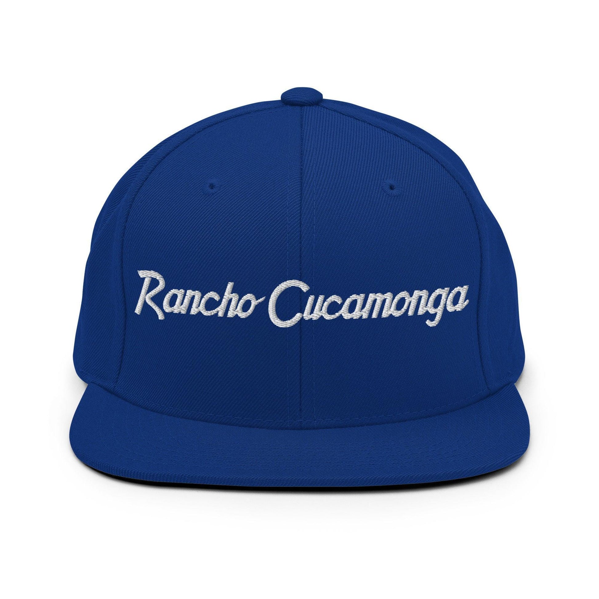 Rancho Cucamonga Script Snapback Hat Royal Blue