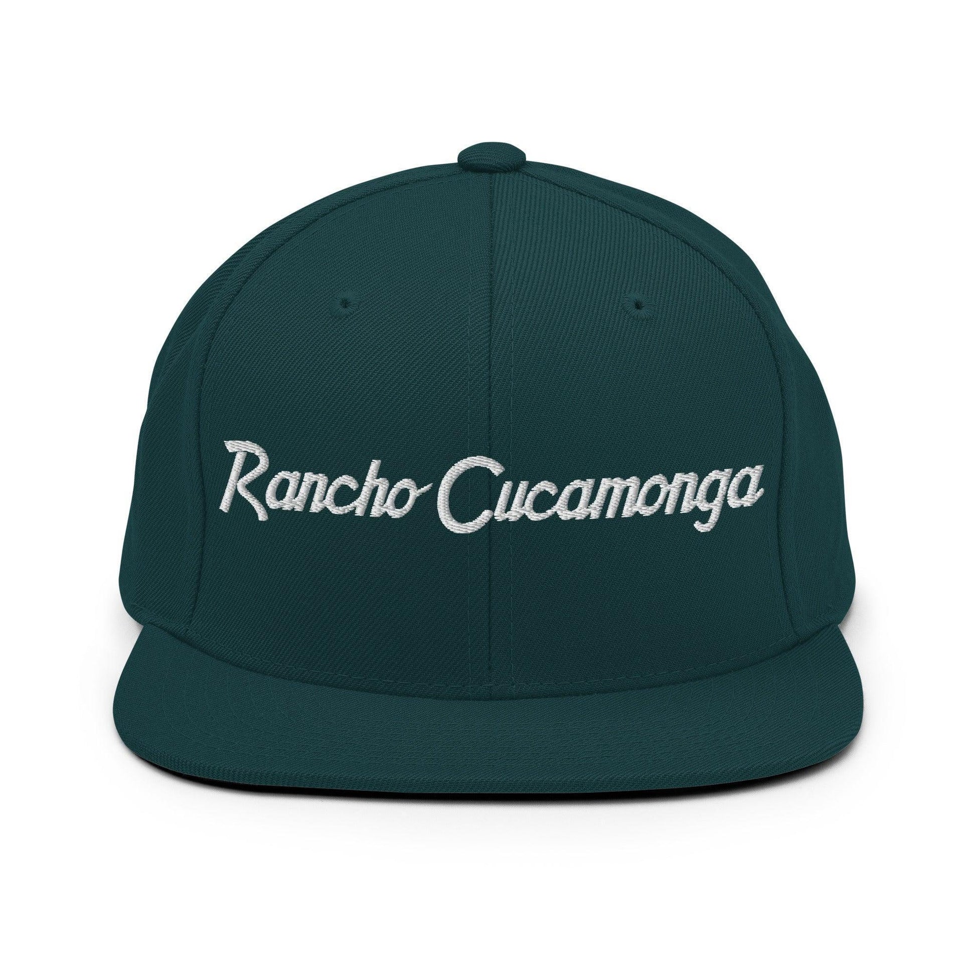 Rancho Cucamonga Script Snapback Hat Spruce