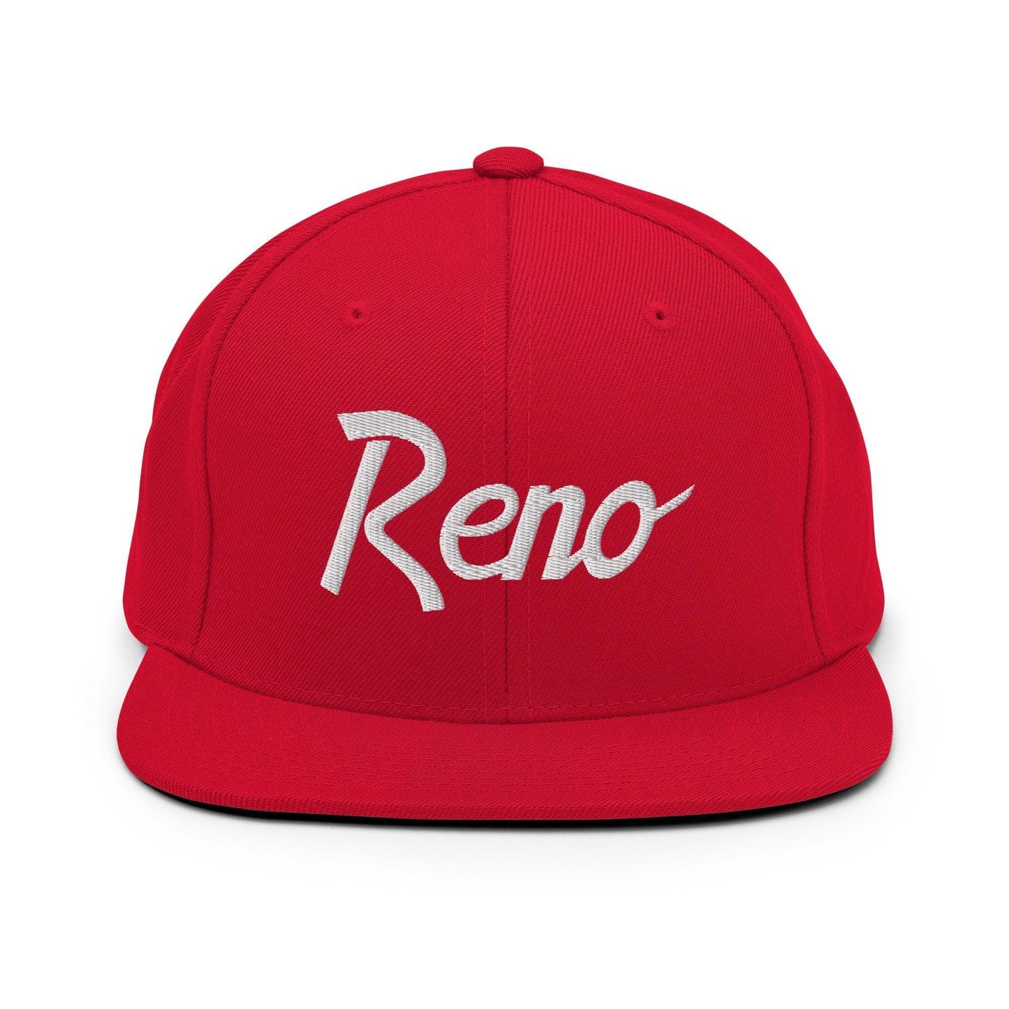 Reno Script Snapback Hat Red
