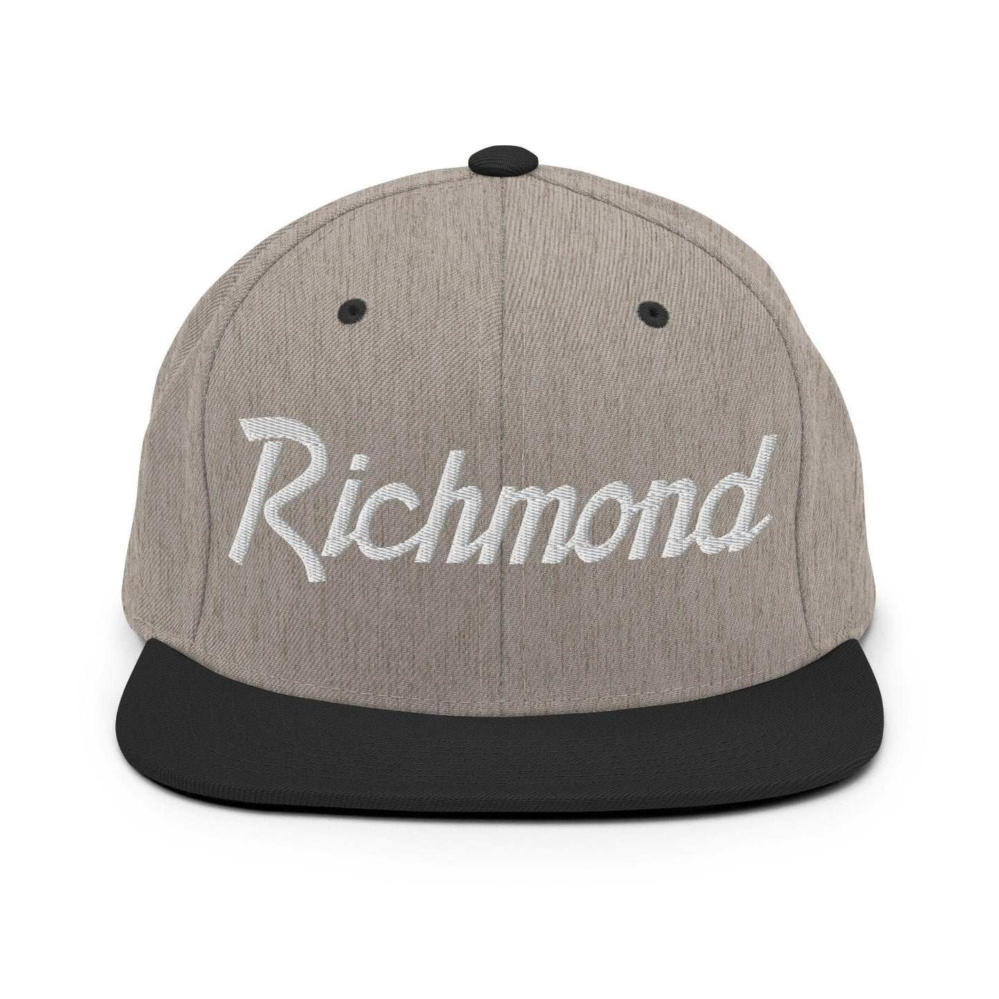 Richmond Script Snapback Hat Heather/Black