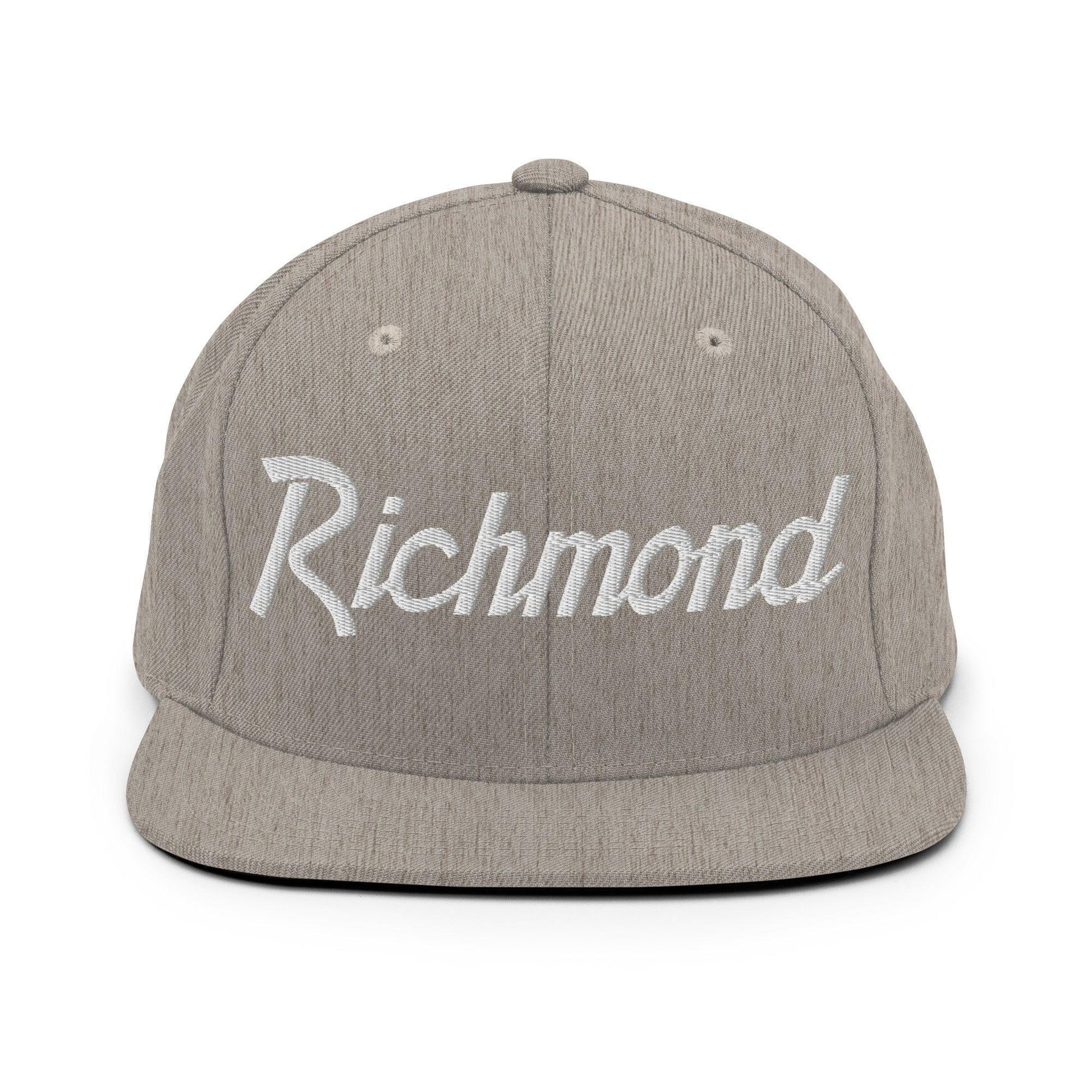 Richmond Script Snapback Hat Heather Grey