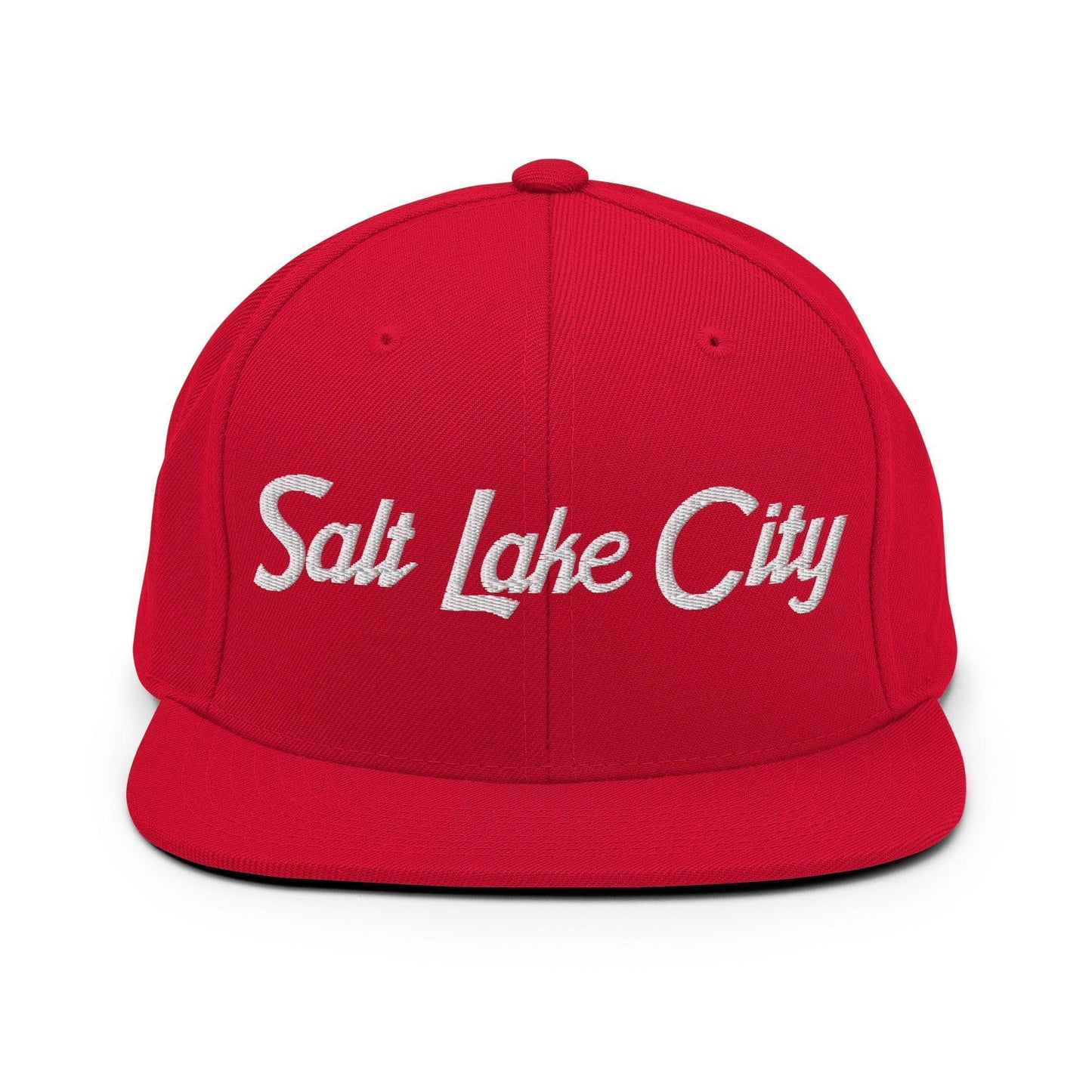 Salt Lake City Script Snapback Hat Red
