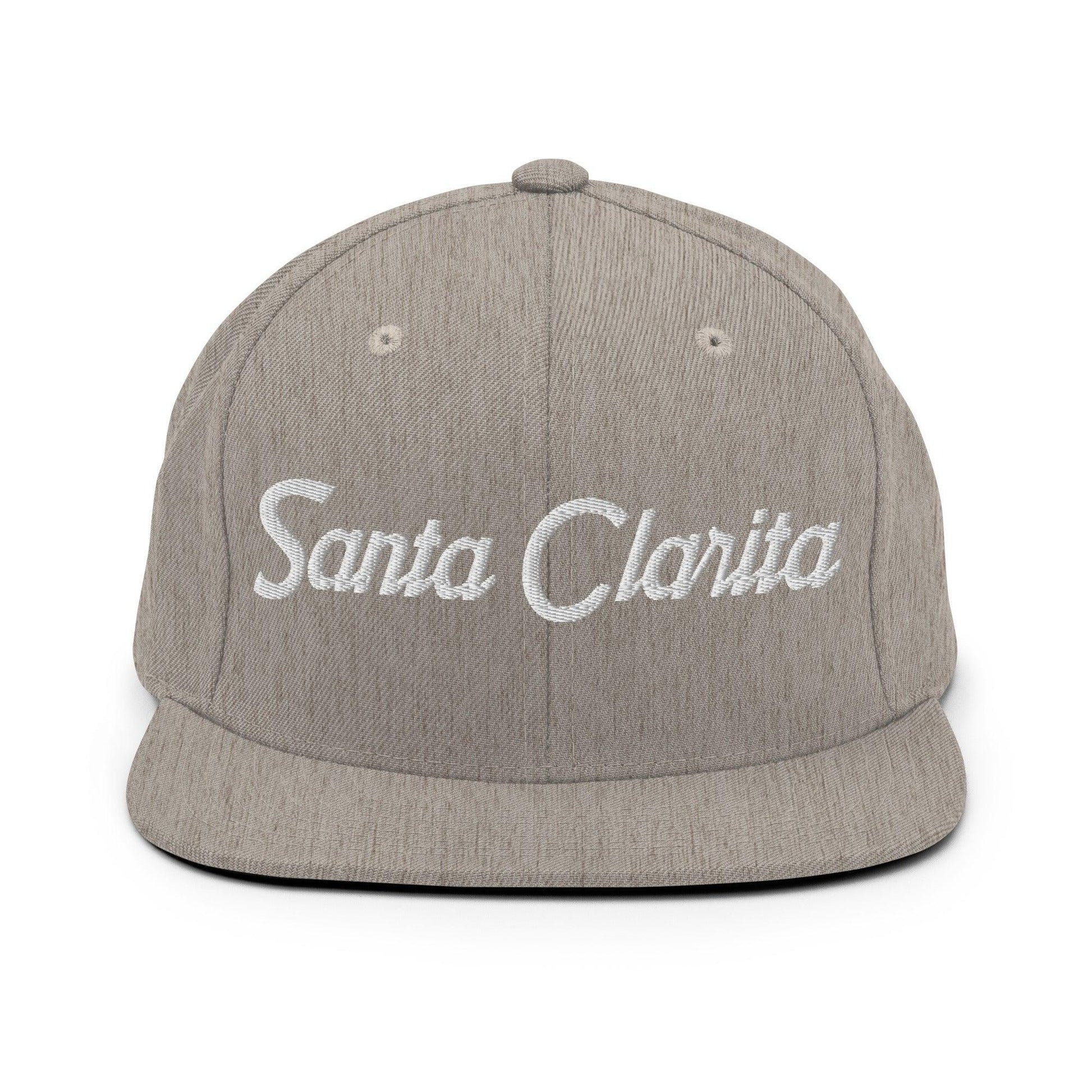 Santa Clarita Script Snapback Hat Heather Grey