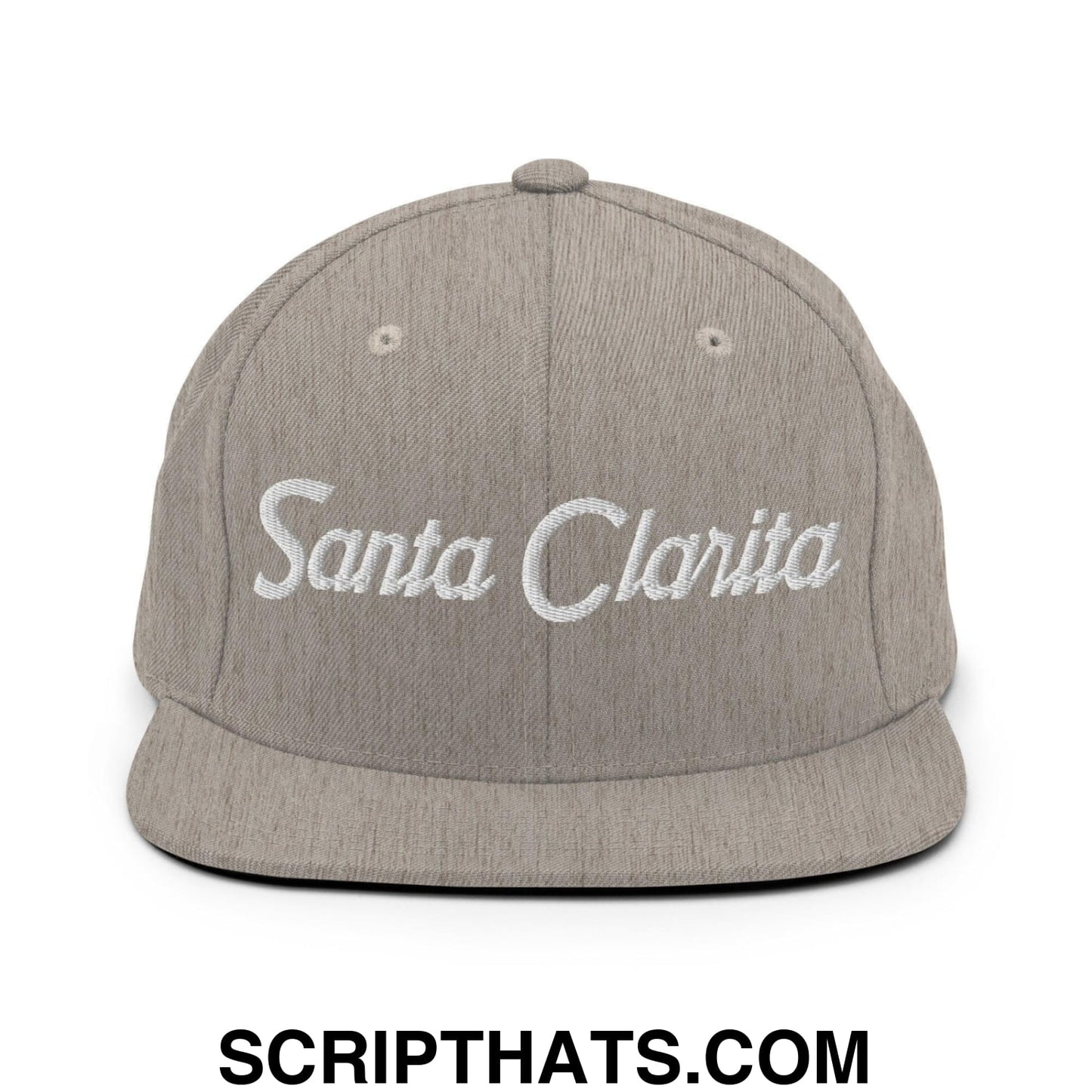 Santa Clarita Script Snapback Hat Heather Grey