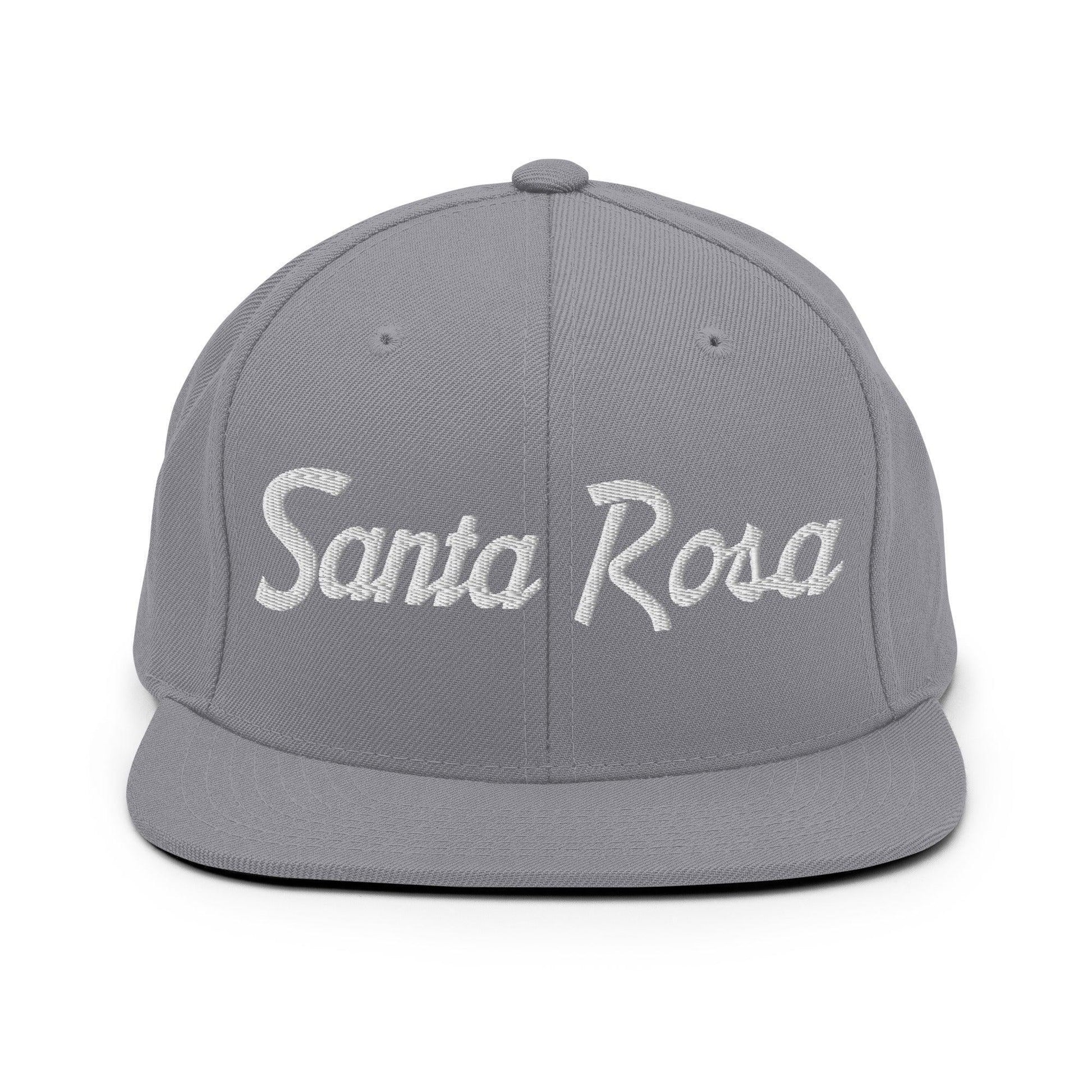 Santa Rosa Script Snapback Hat Silver