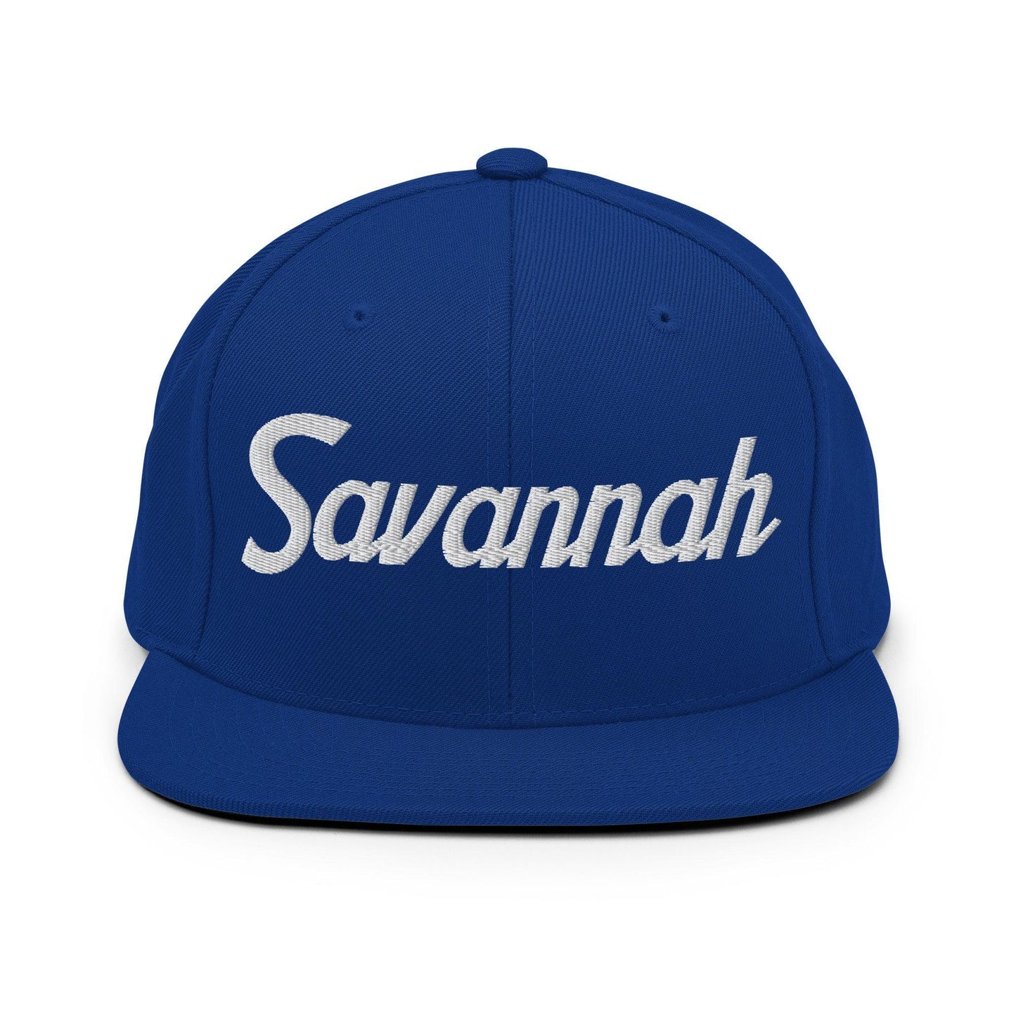 Savannah Script Snapback Hat Royal Blue