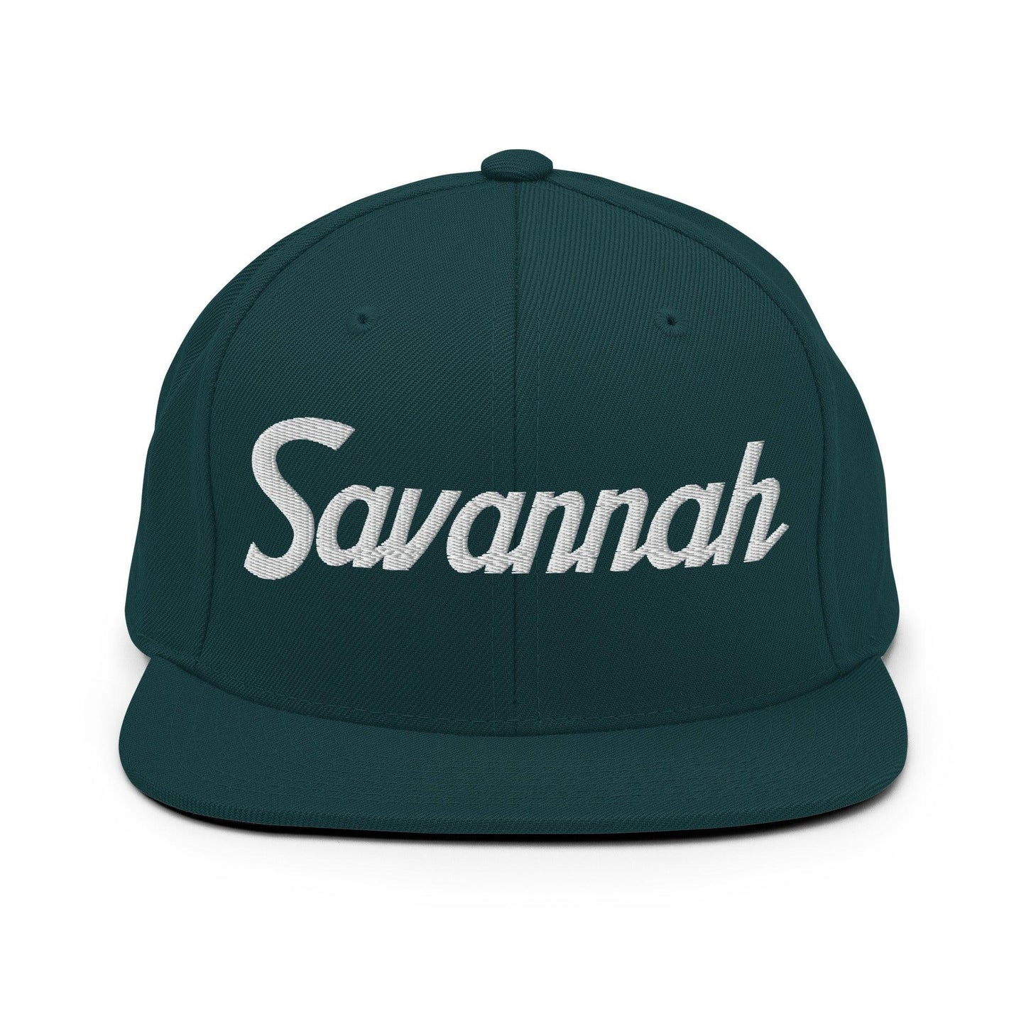 Savannah Script Snapback Hat Spruce