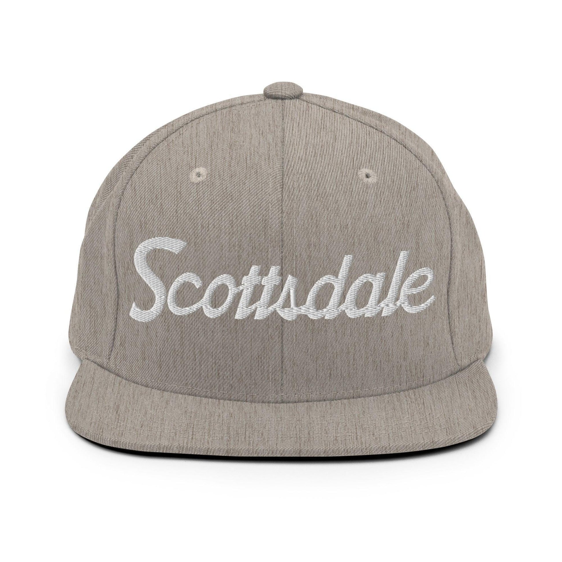Scottsdale Script Snapback Hat Heather Grey