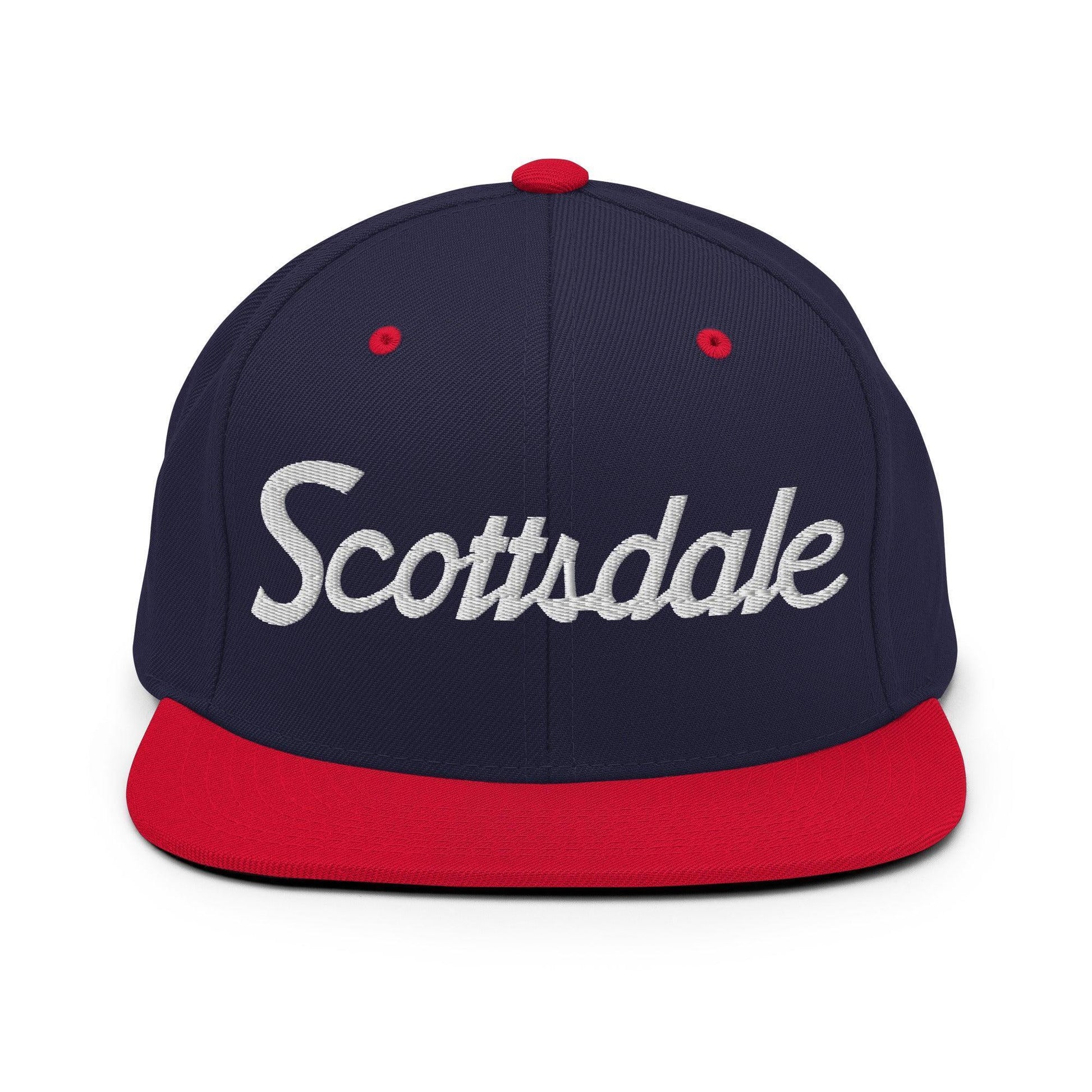Scottsdale Script Snapback Hat Navy/ Red
