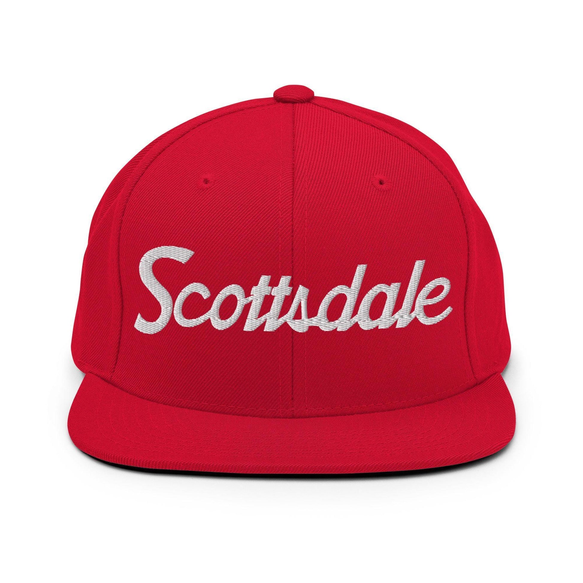 Scottsdale Script Snapback Hat Red