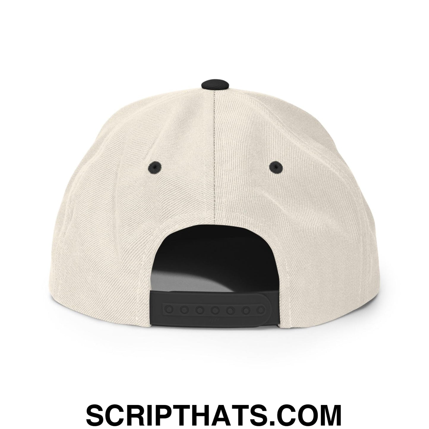 Script Hats 90's Sports Triangle Snapback Hat Natural Black