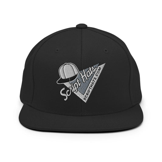 Script Hats 90's Sports Triangle Snapback Hat Black